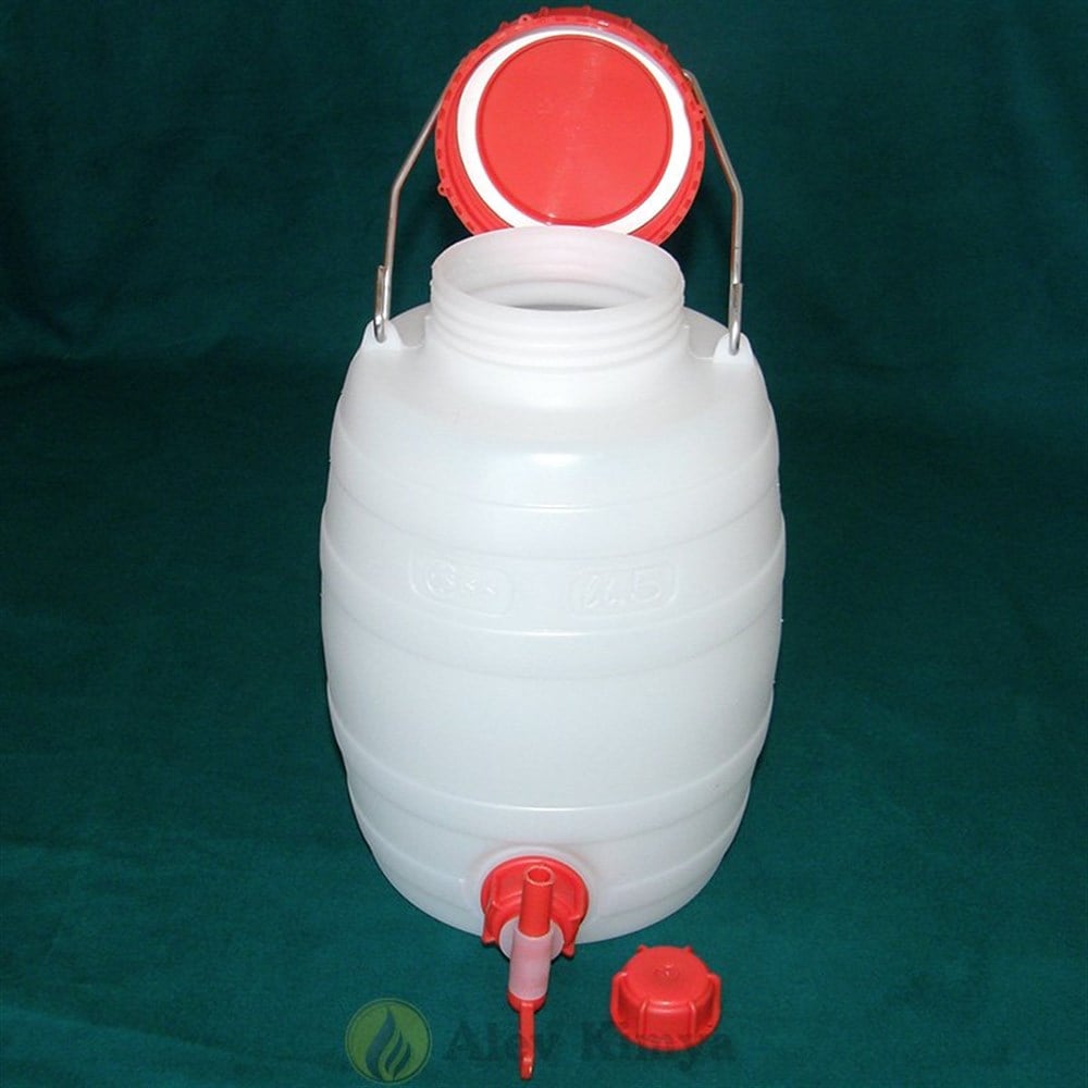 HDPE Bidon, Geniş Boyunlu, Musluklu, 5 Lt.