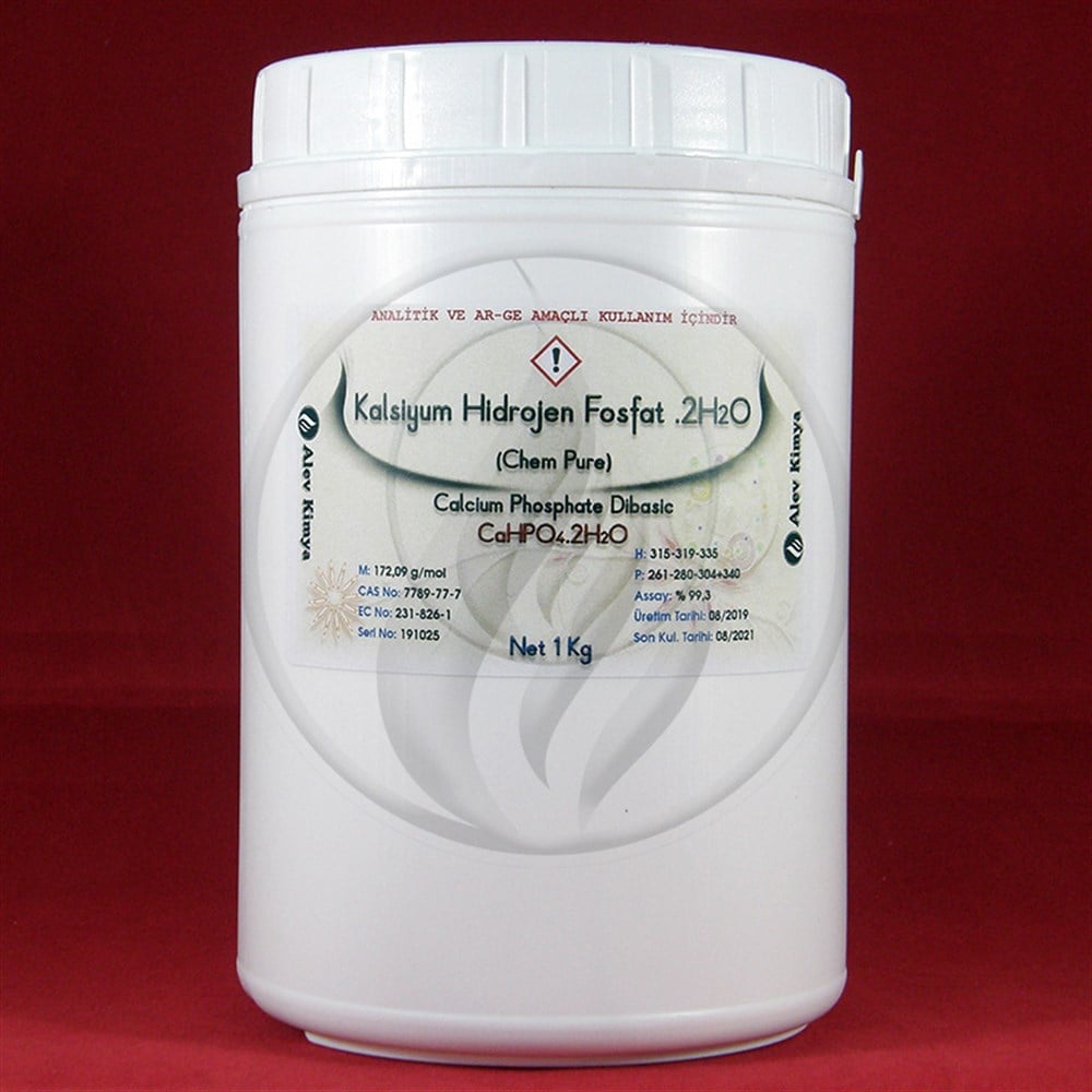 Alev KimyaKalsiyum Hidrojen Fosfat 2H2O (Dibasic Calcium Phosphate Dihydrate) [7789-77-7]AKKHF
