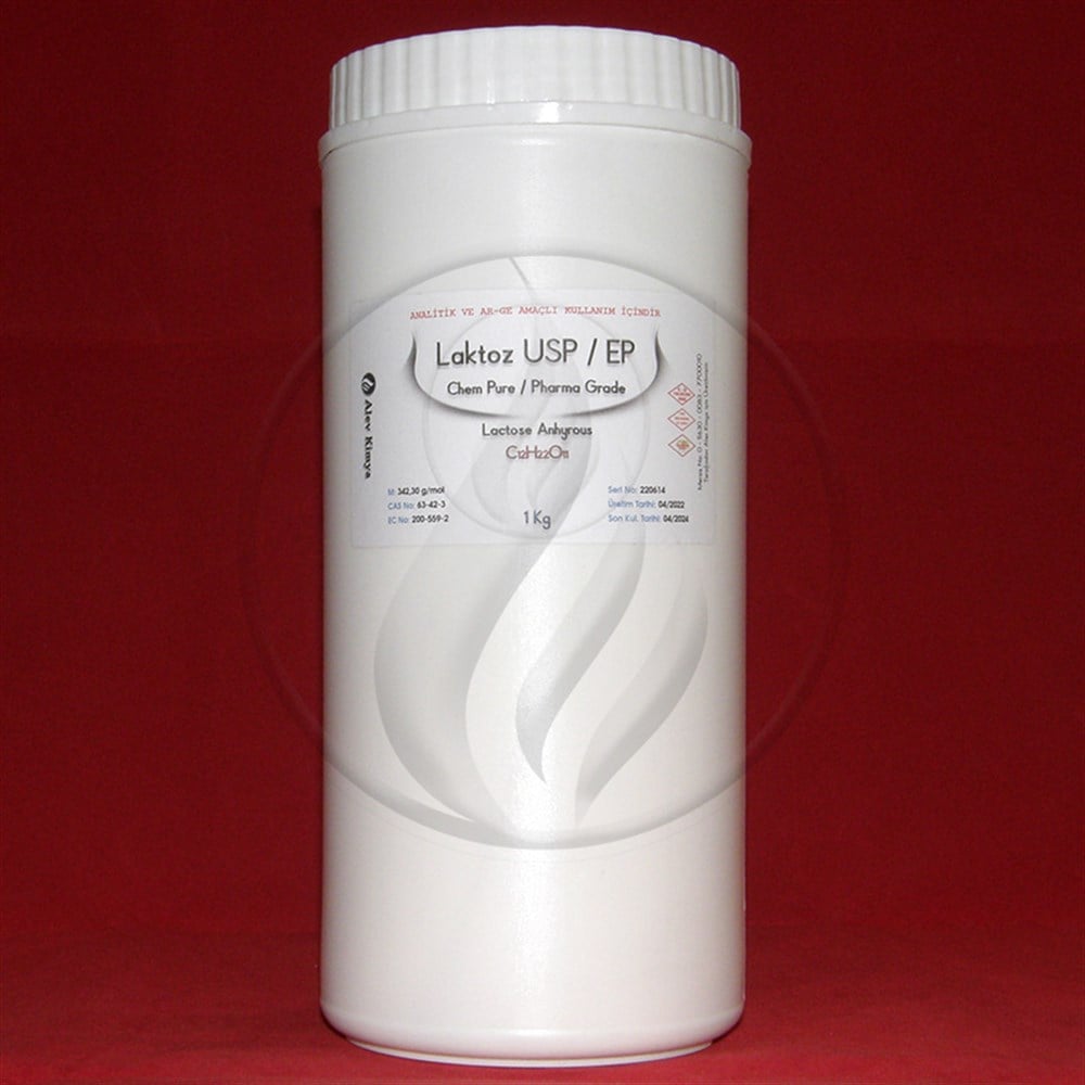 Alev KimyaLaktoz (Susuz) Lactose Anhydrous USP/EP Pharma Grade [63-42-3]AKLKT-01CP