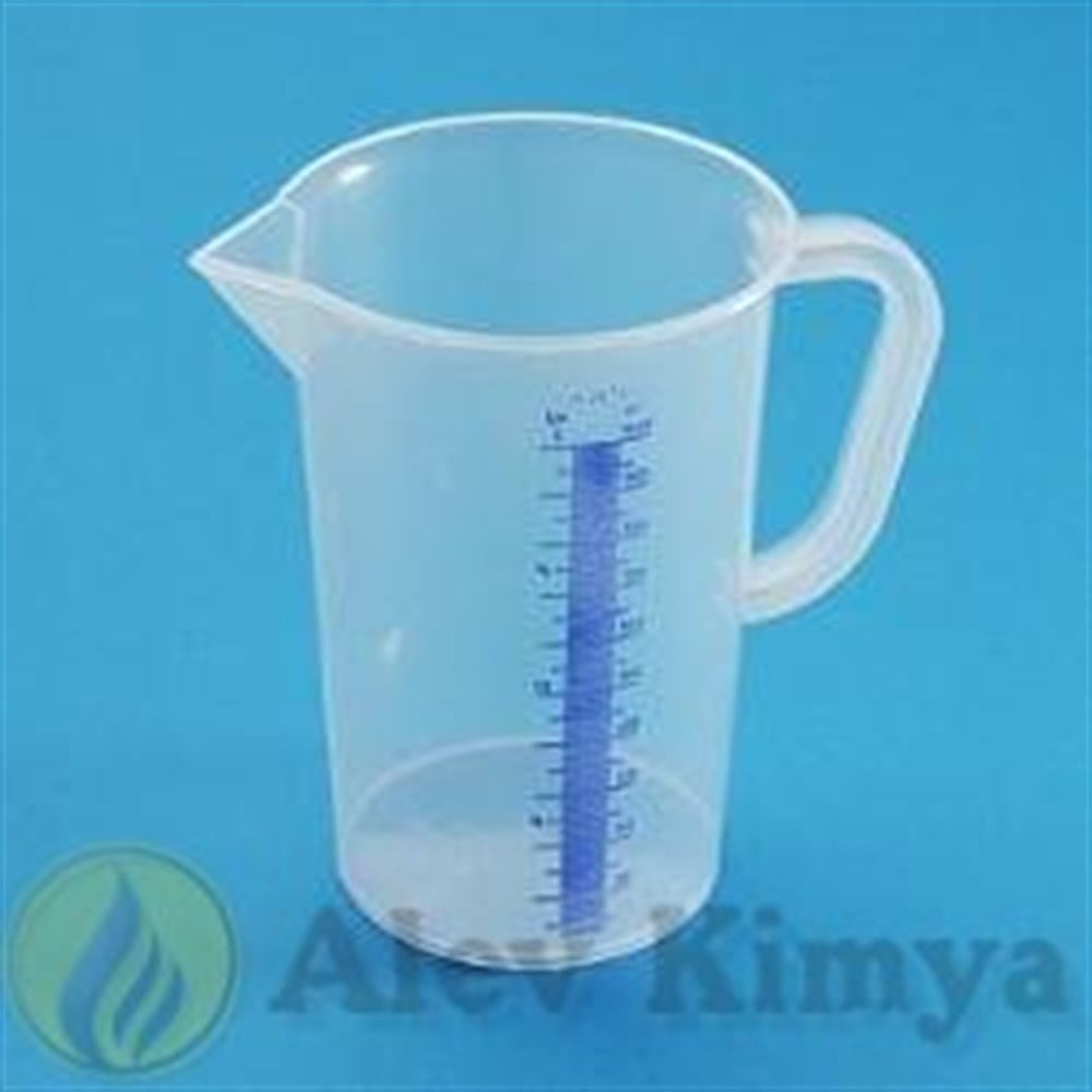 PP Kulplu Beher, Mavi Taksimatlı, Uzun Form, 5000 ml