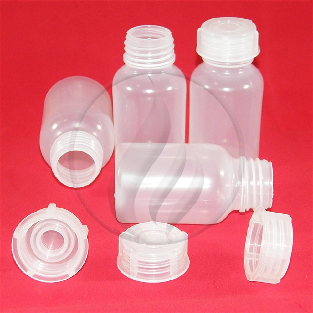PP Şişe, Sızdırmaz Kapak, Geniş Boyunlu, 100 ml