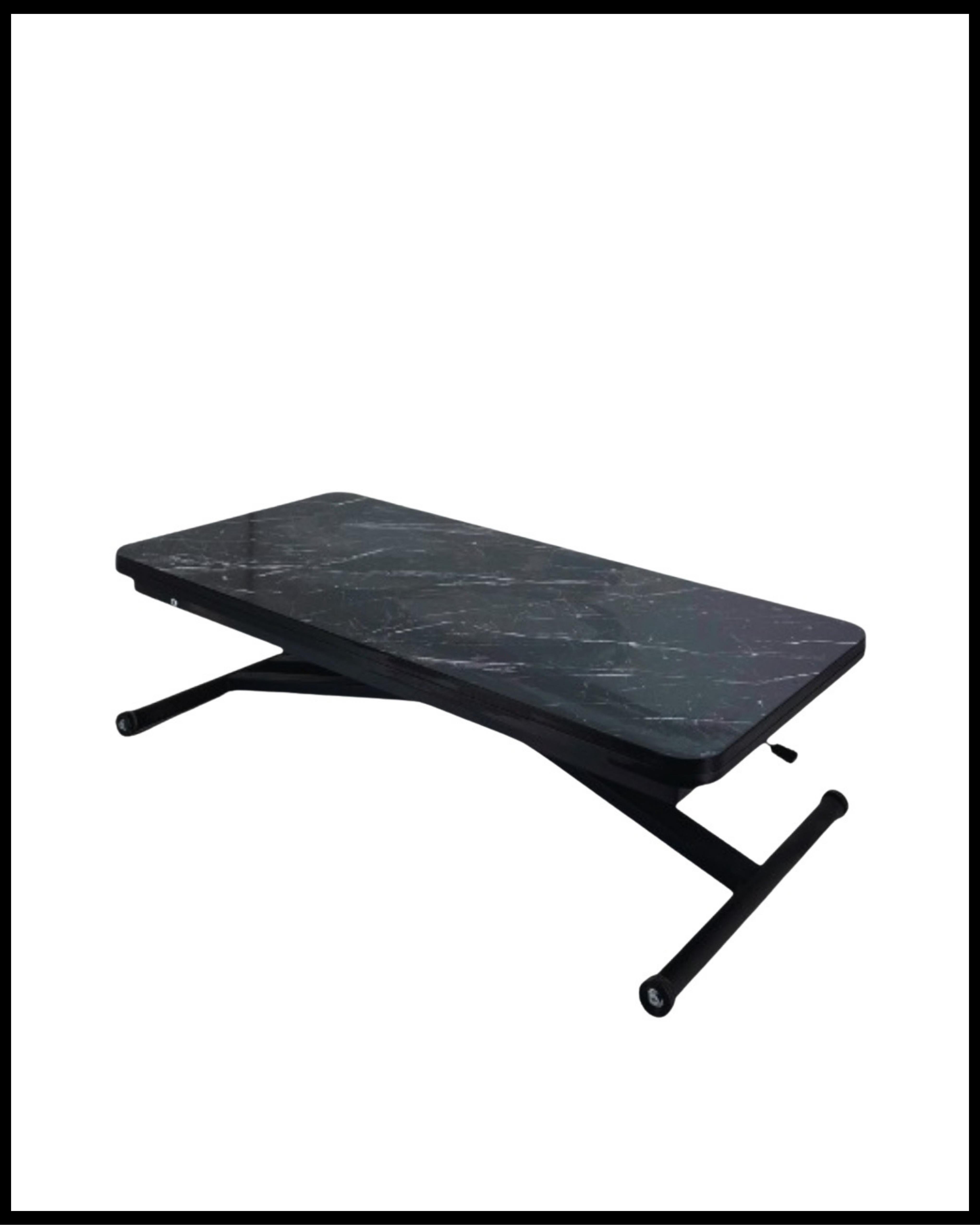  Anonim Akıllı Orta Sehpa Siyah Mermer Desen  Radüs