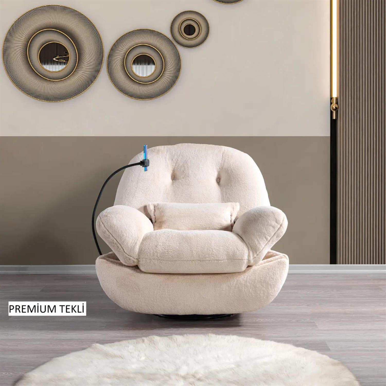  Premium Sallanan Baba Koltuğu Tavşan Tüyü 