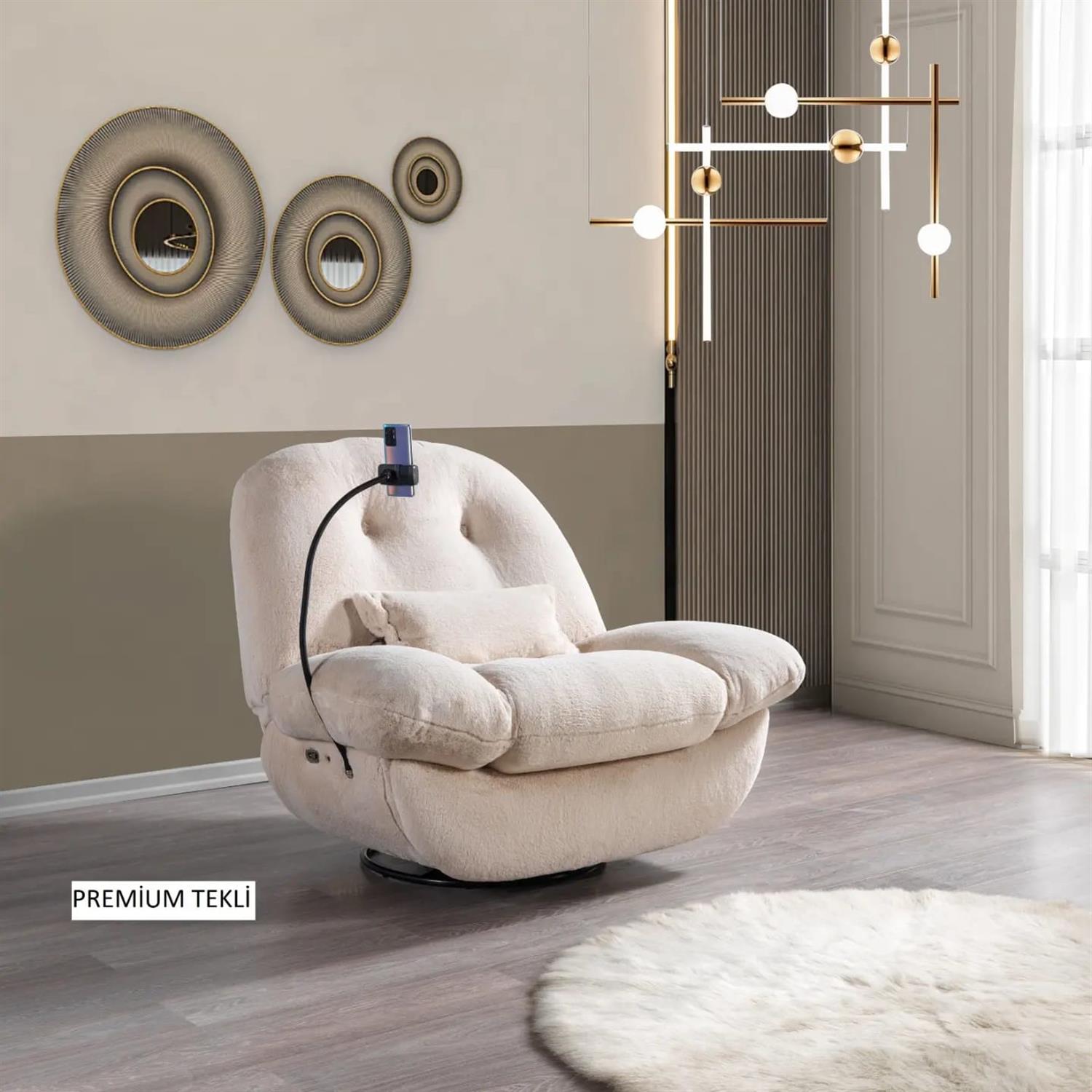  Premium Sallanan Baba Koltuğu Tavşan Tüyü 