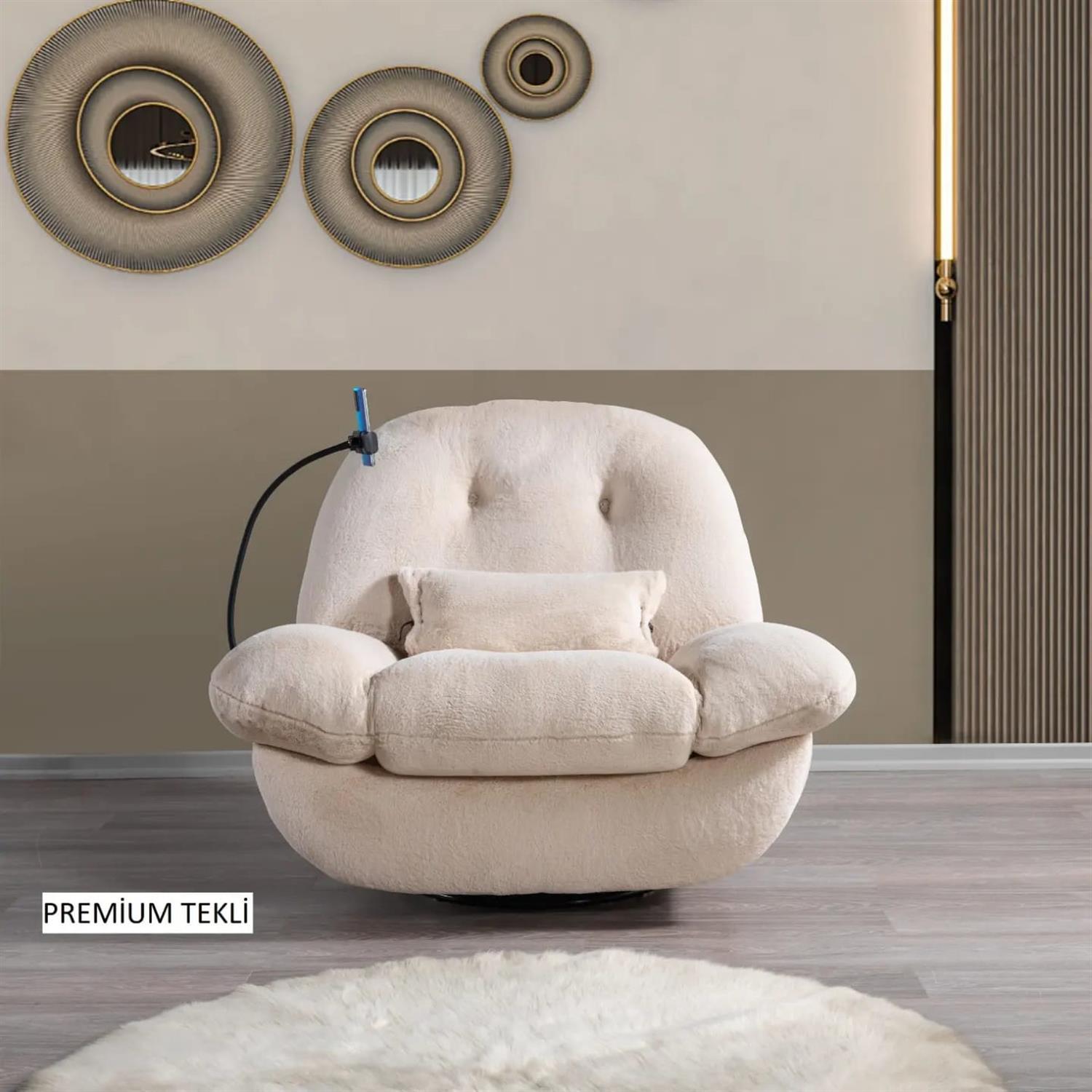  Premium Sallanan Baba Koltuğu Tavşan Tüyü 