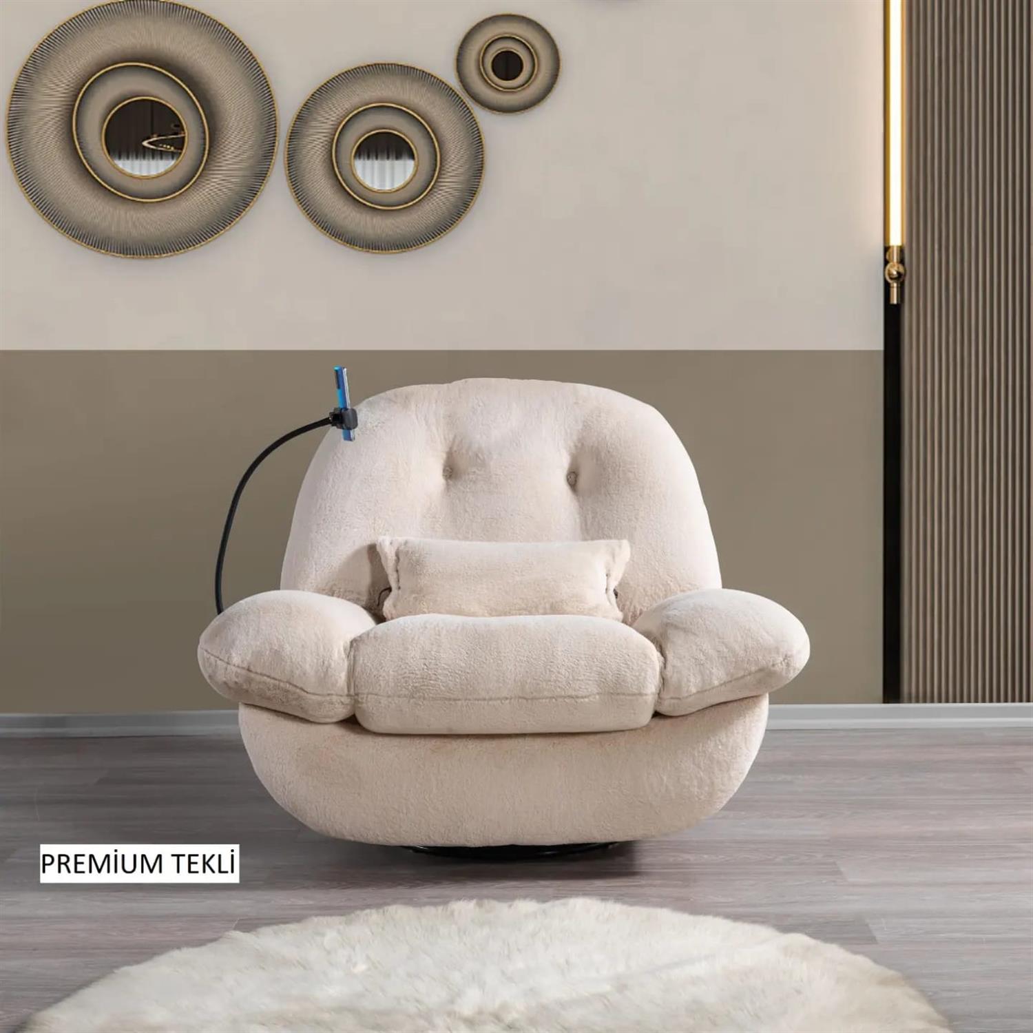  Premium Sallanan Baba Koltuğu Tavşan Tüyü 