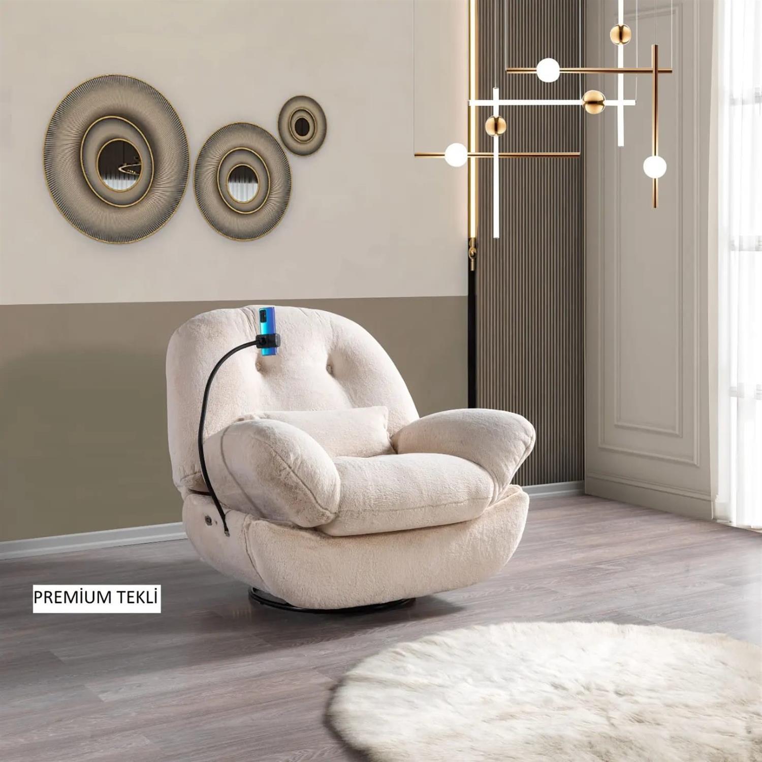  Premium Sallanan Baba Koltuğu Tavşan Tüyü 