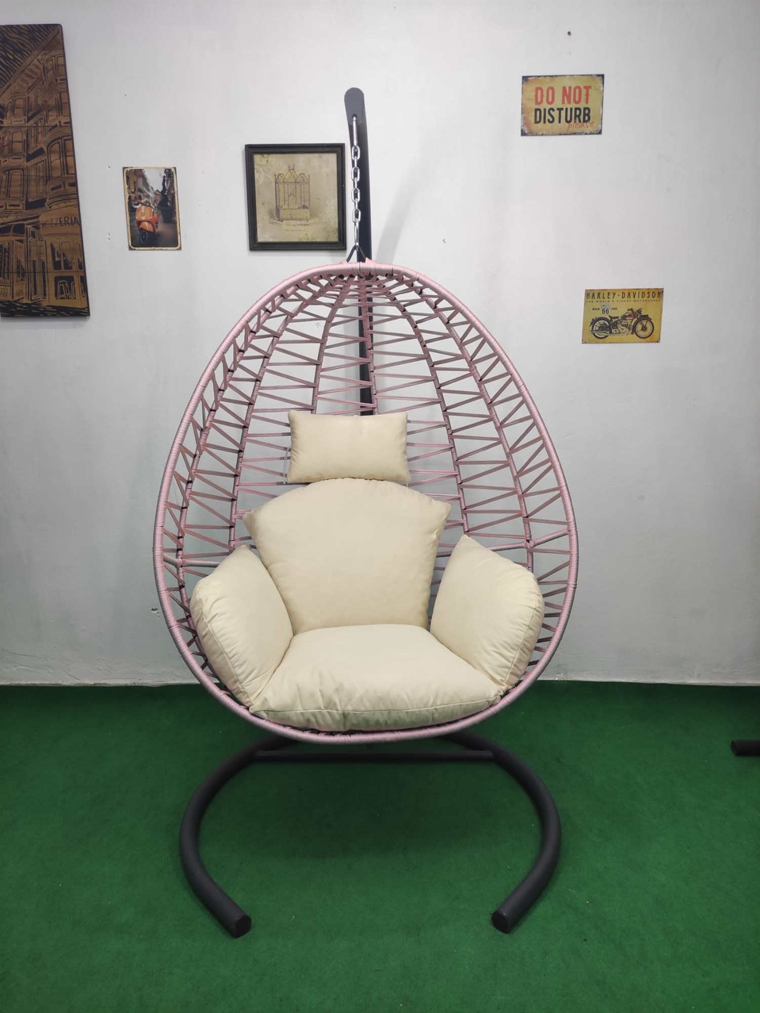 Bodrum Makrome Hamak Pembe