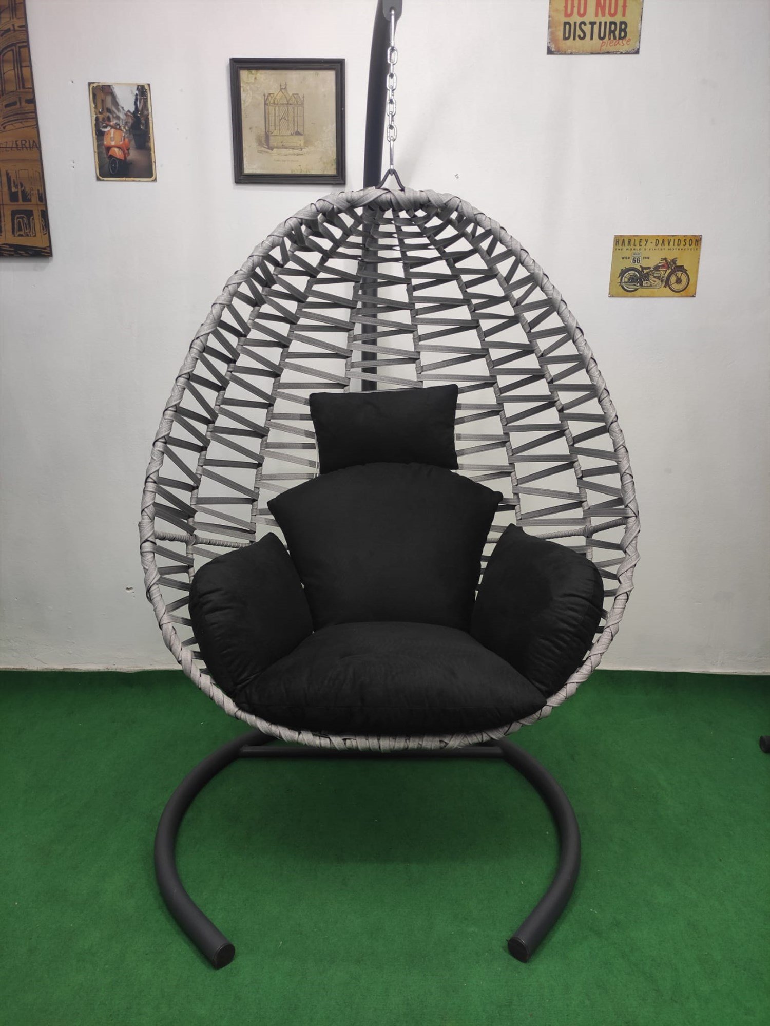 Bodrum Rattan Hamak Gri