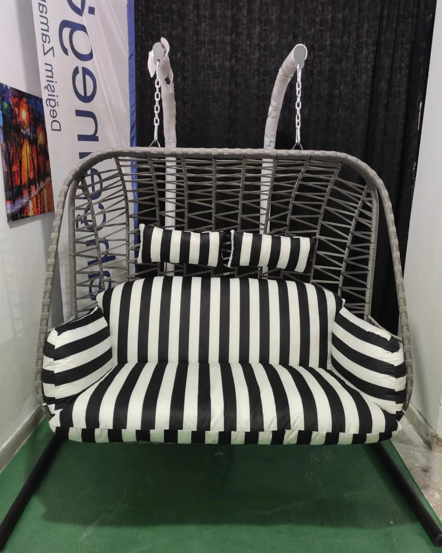 Çift Kişilik Makrome Hamak Antrasit