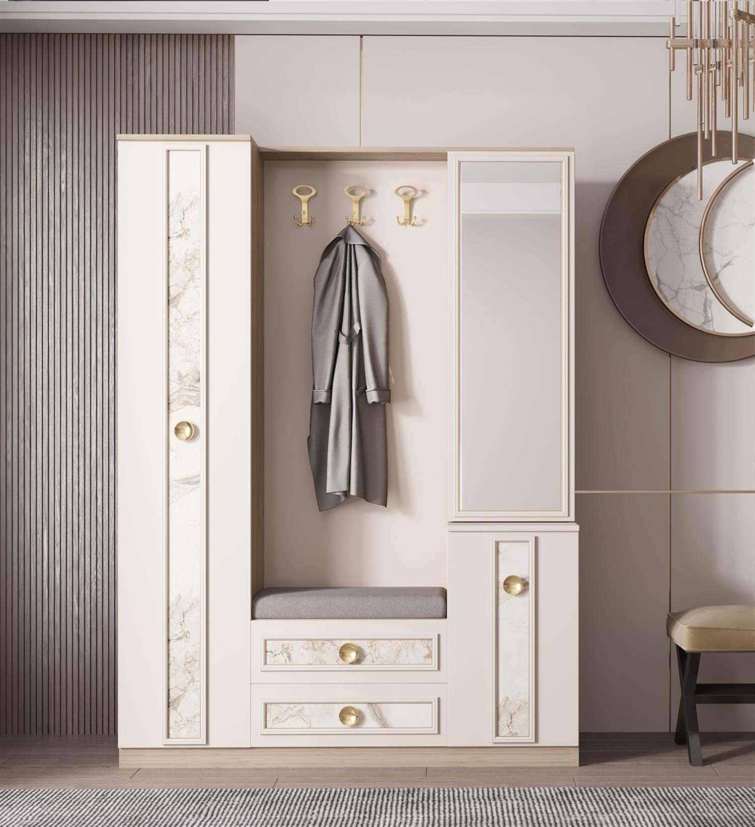 Dekorbizde Leylak Portmanto