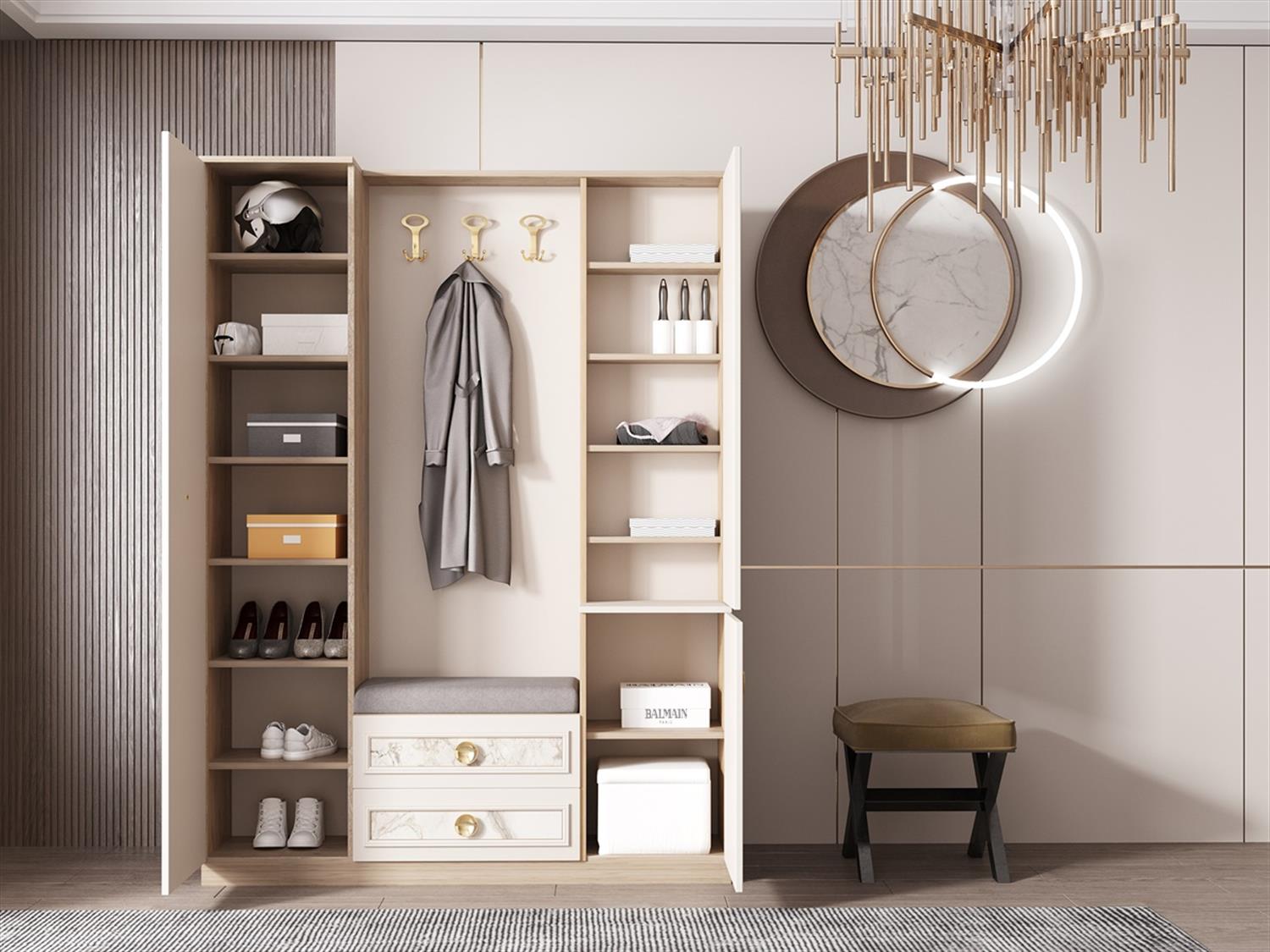 Dekorbizde Leylak Portmanto