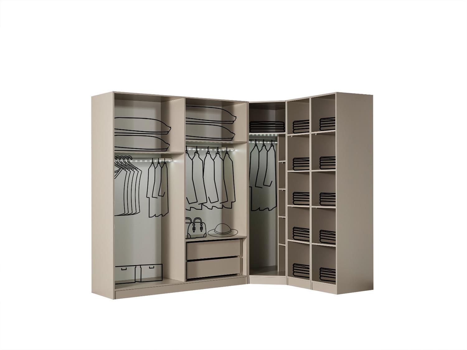 Dekorbizden 7 Kapılı Lexus Yatak Odası Gardırop