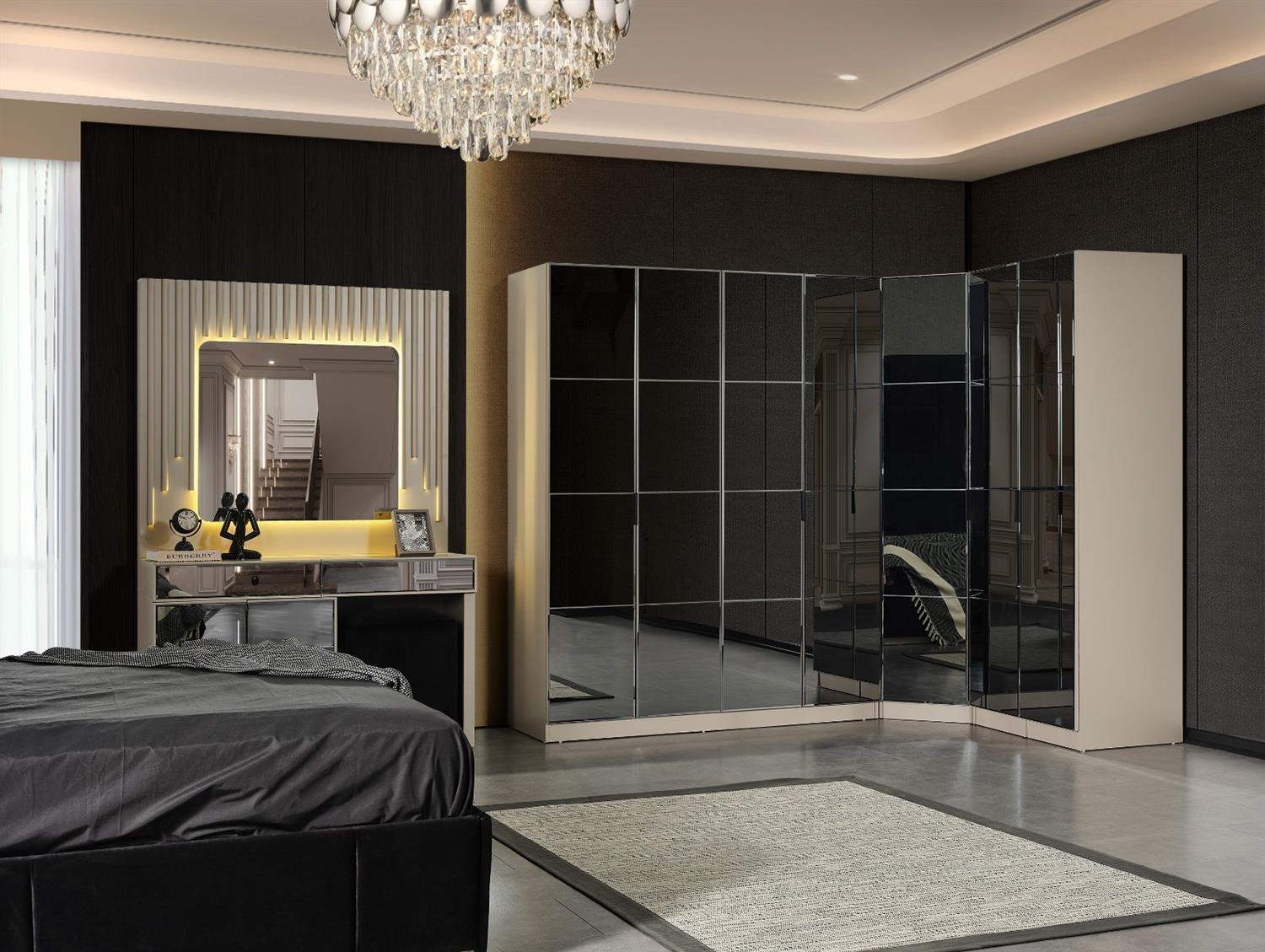 Dekorbizden 7 Kapılı Lexus Yatak Odası Gardırop