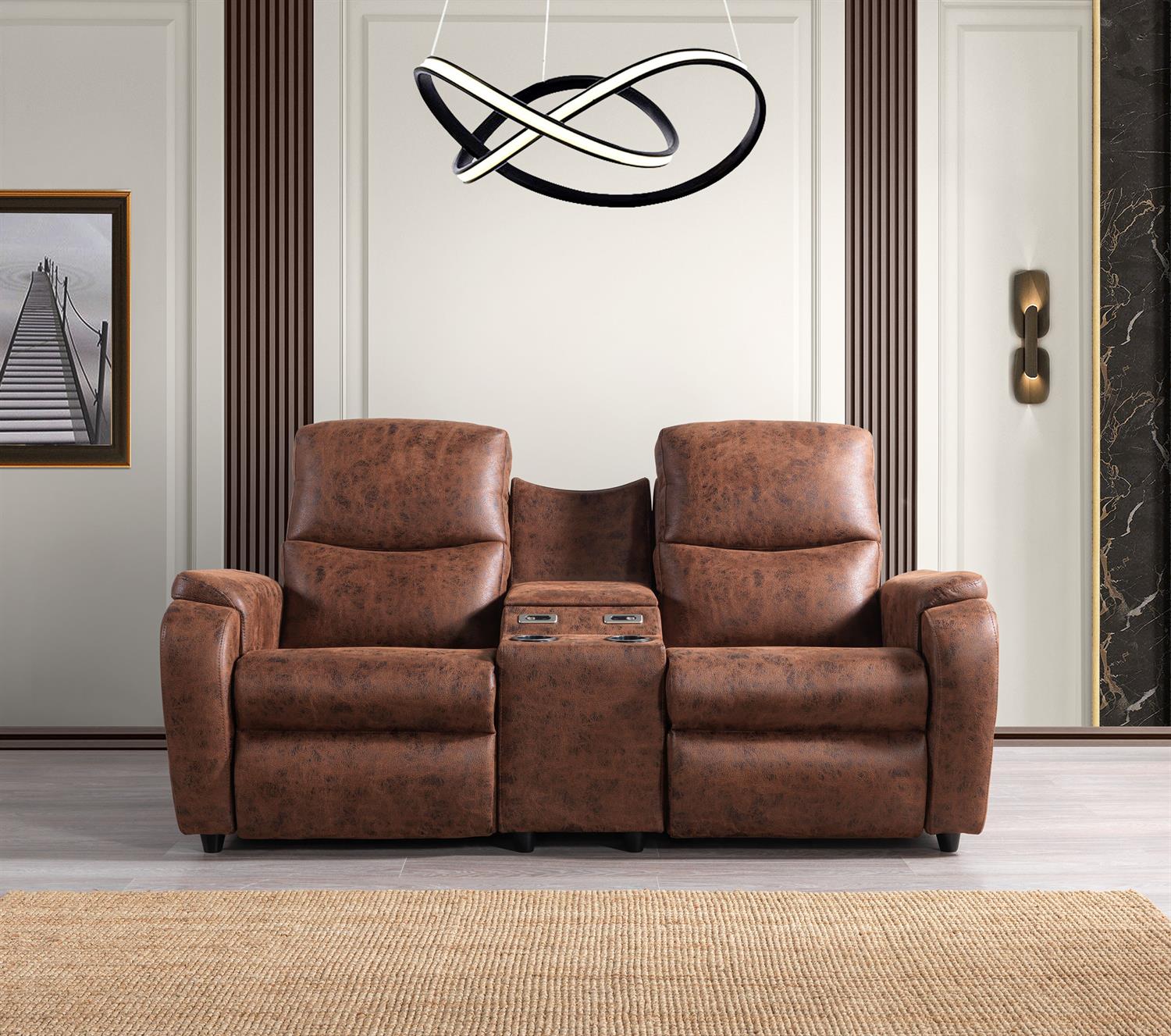 Dekorbizden Alis İkili Ev Sinema Koltuğu 396 Masajlı