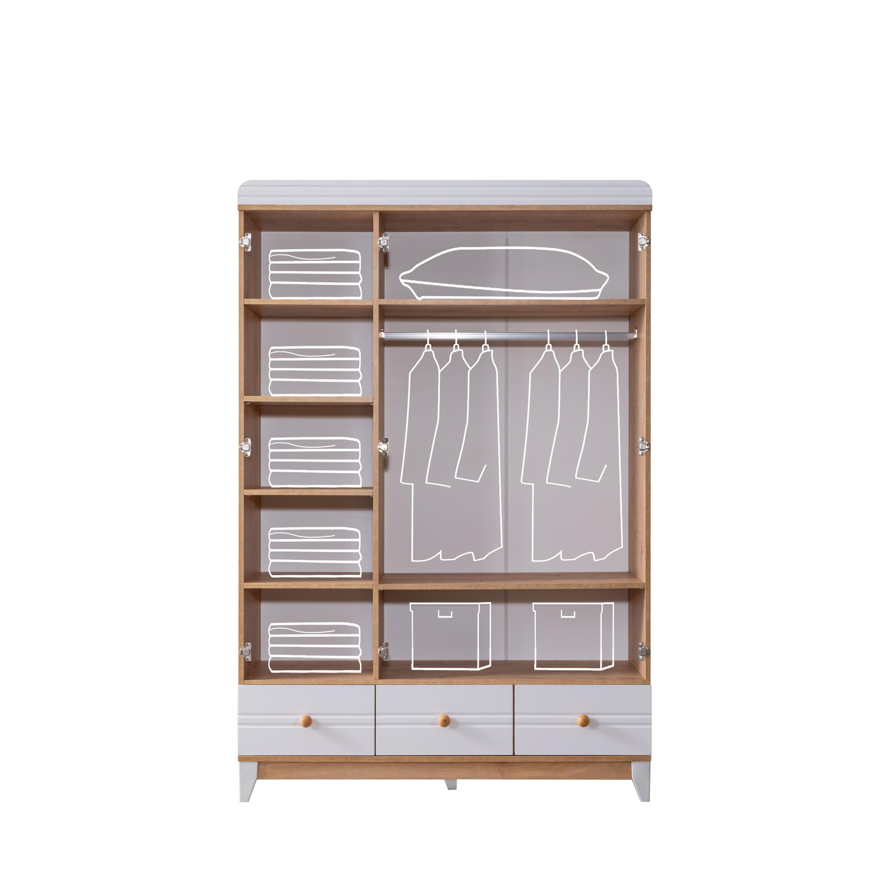 Dekorbizden Alvin Meşe Bebek Odası Takımı