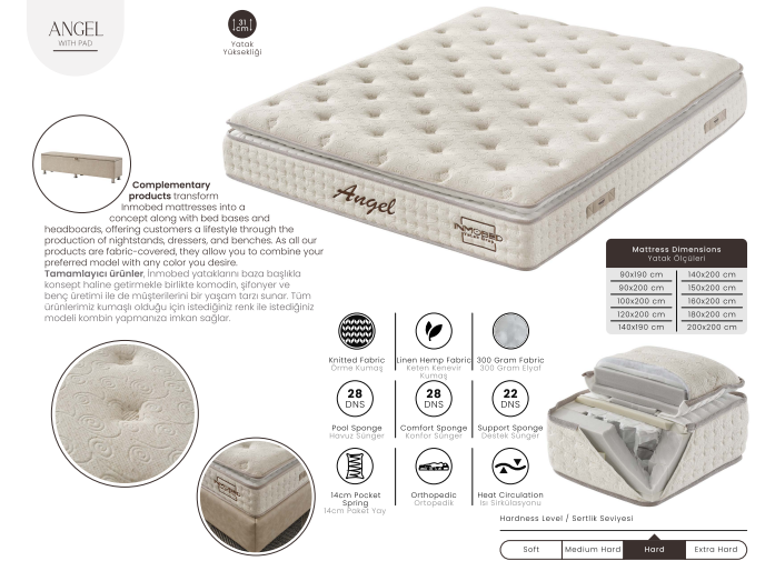 Dekorbizden Angel Petli Yatak