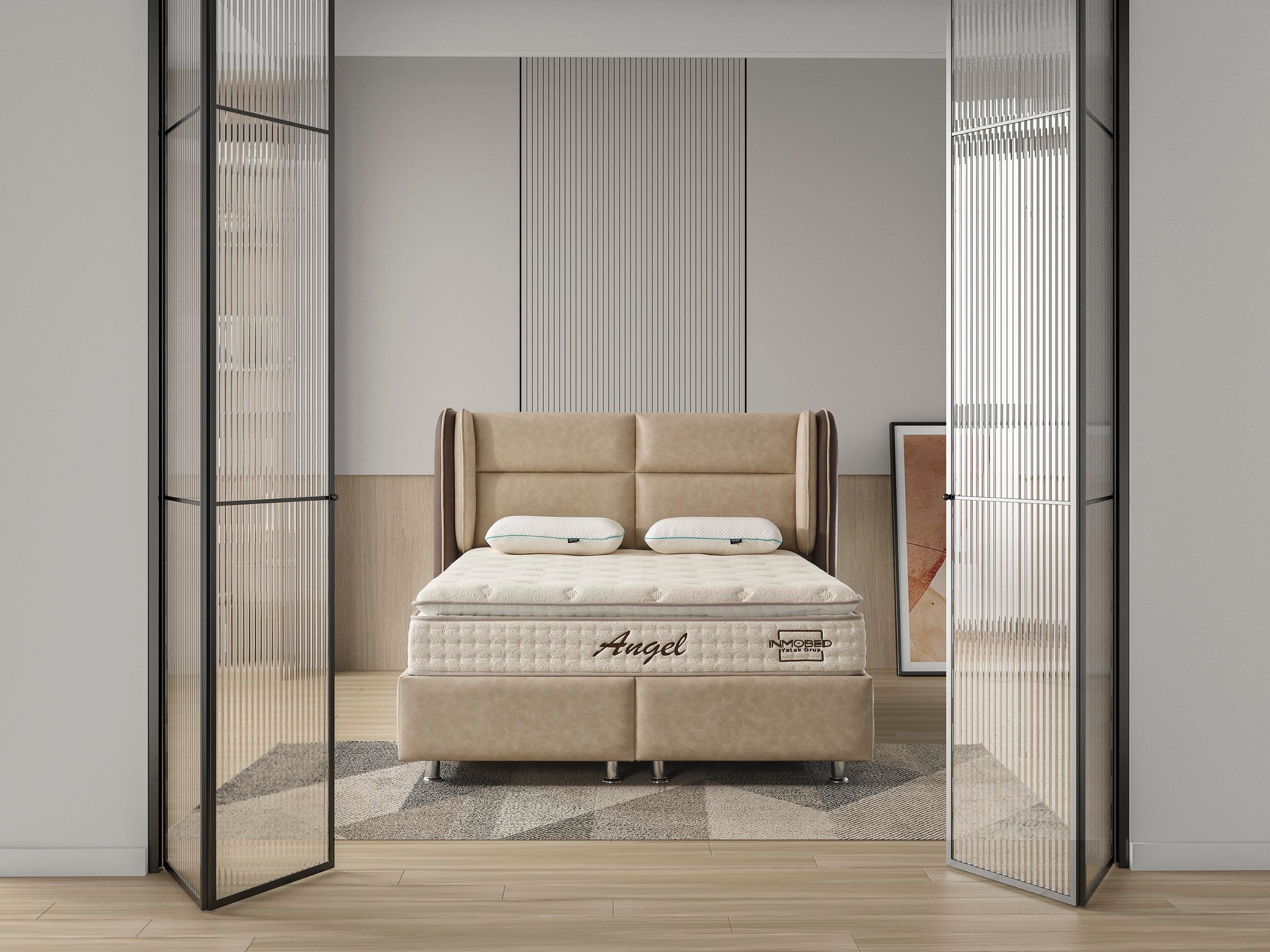 Dekorbizden Angel Set (Baza+Başlık+Yatak)