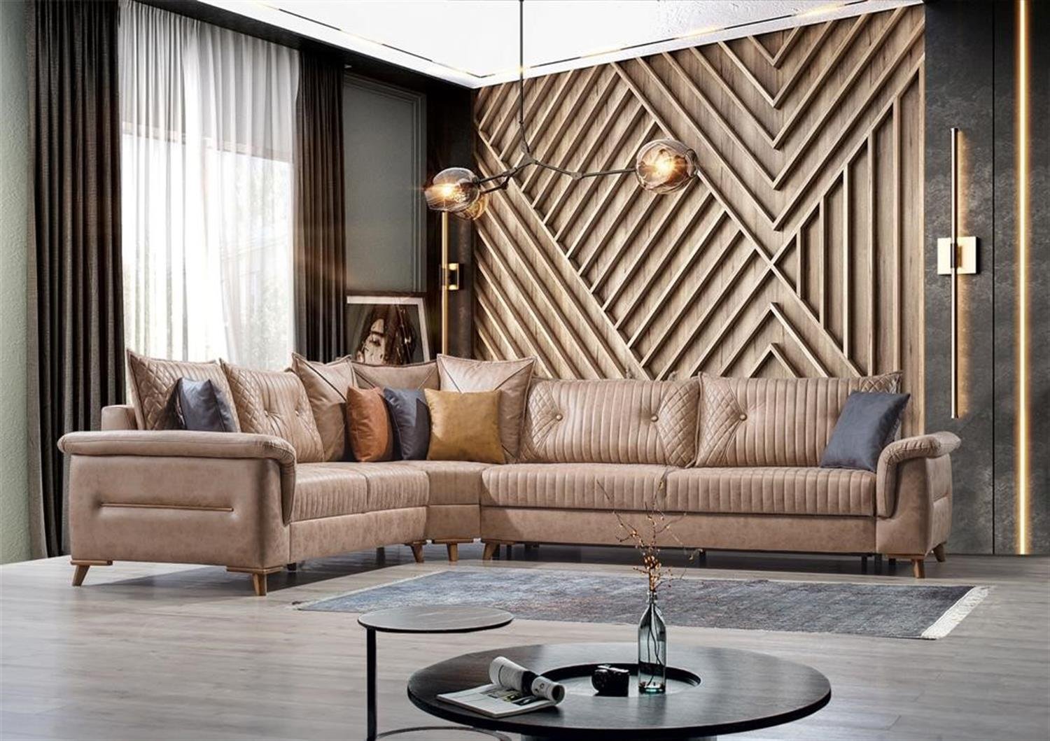 Dekorbizden Anka Sandıklı Ve Yataklı Köşe Koltuk