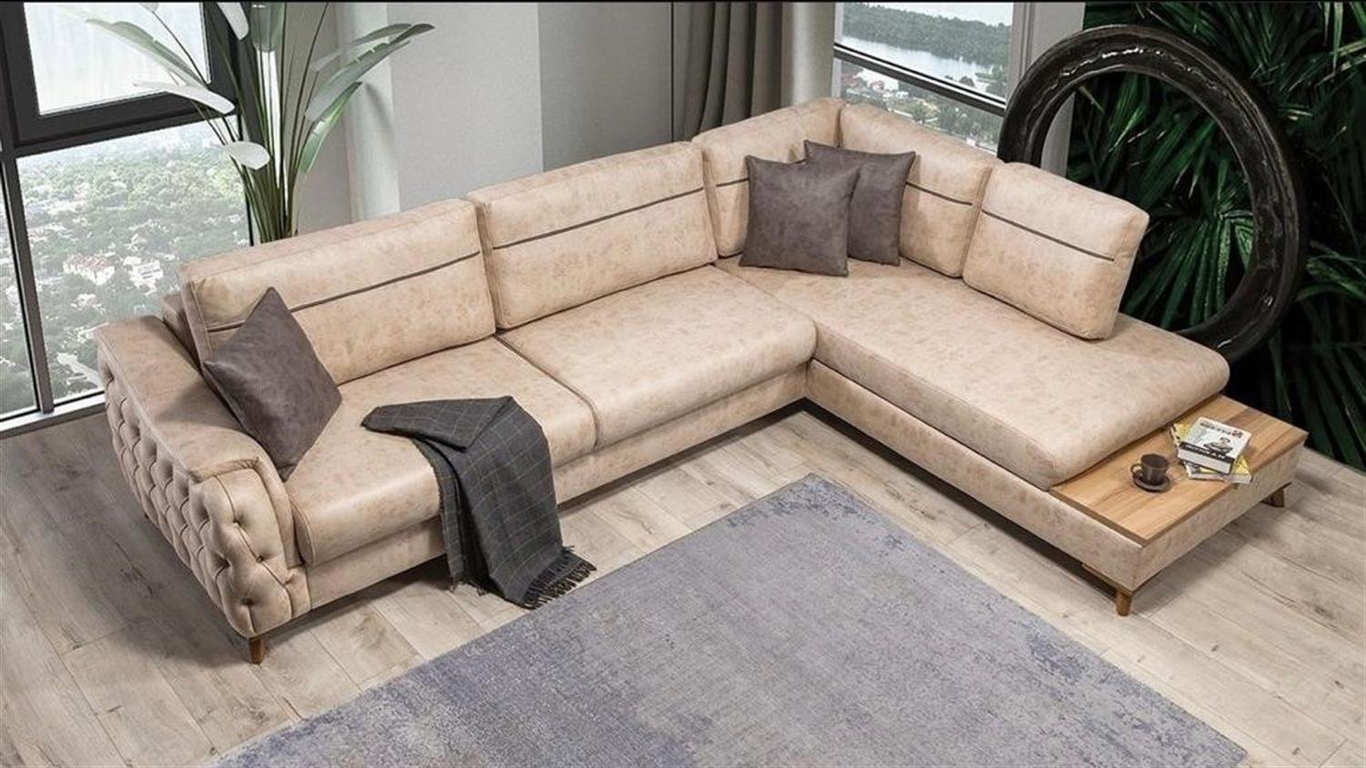 Dekorbizden Arya Zen Sandıklı Ve Yataklı Köşe Koltuk