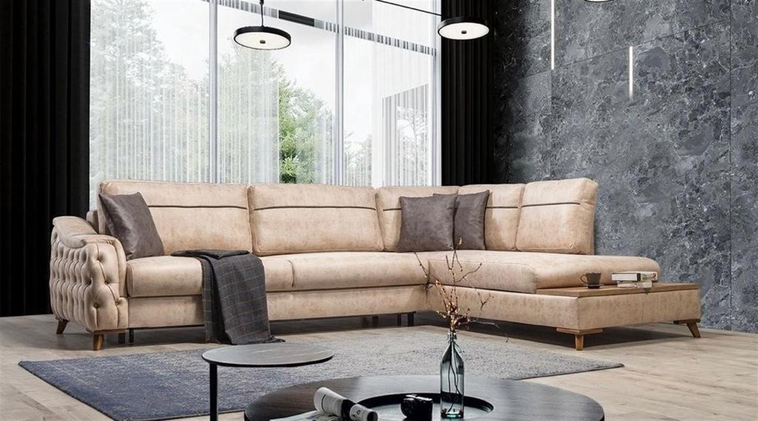 Dekorbizden Arya Zen Sandıklı Ve Yataklı Köşe Koltuk