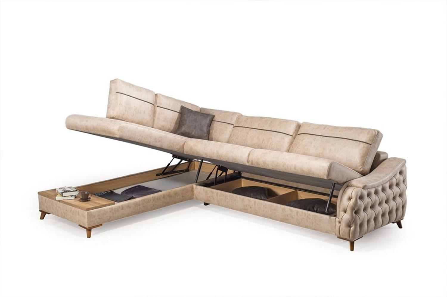 Dekorbizden Arya Zen Sandıklı Ve Yataklı Köşe Koltuk