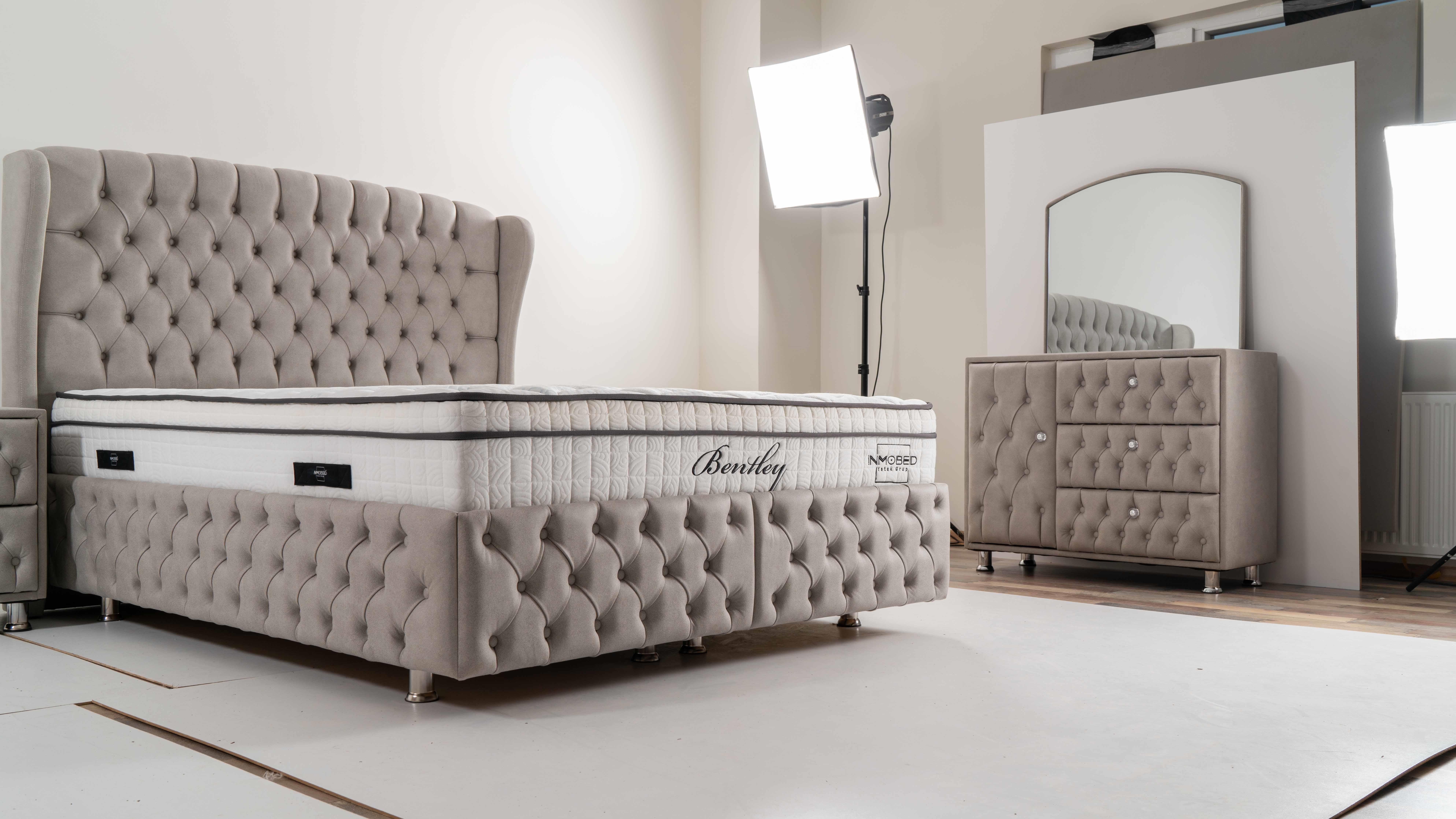 Dekorbizden Bentley Set (Baza+Başlık+Yatak)