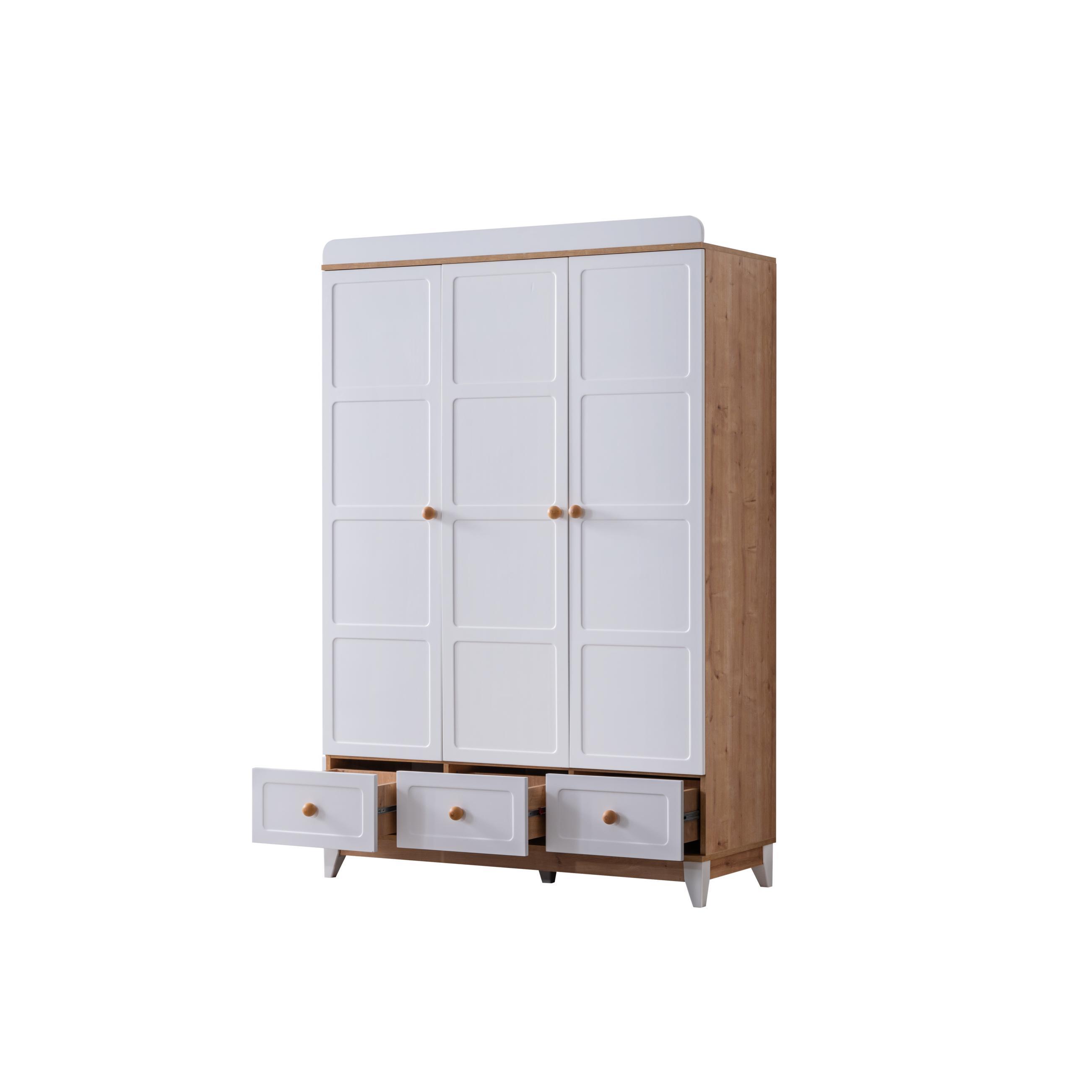 Dekorbizden Berlin Meşe Genç Odası Gardırop