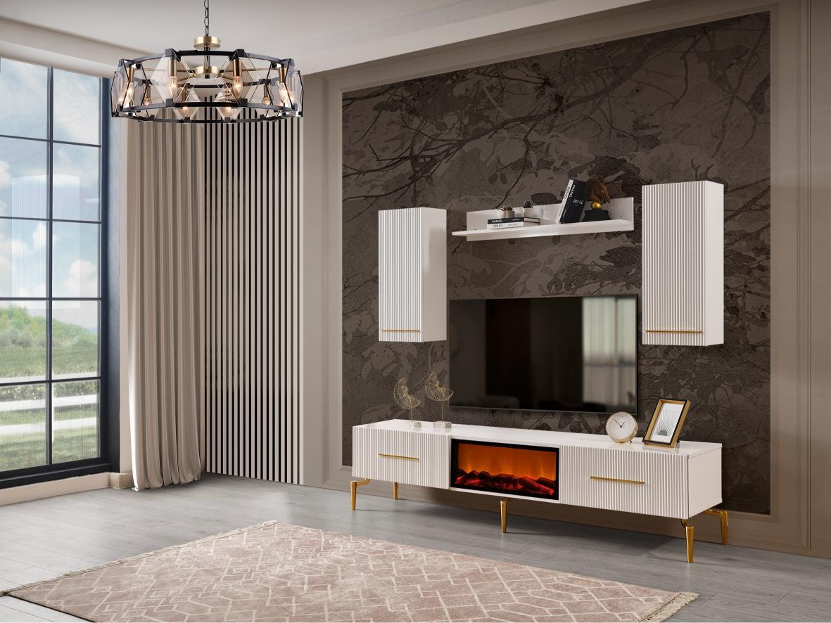 Dekorbizden Beykoz Tv Ünitesi Şömineli