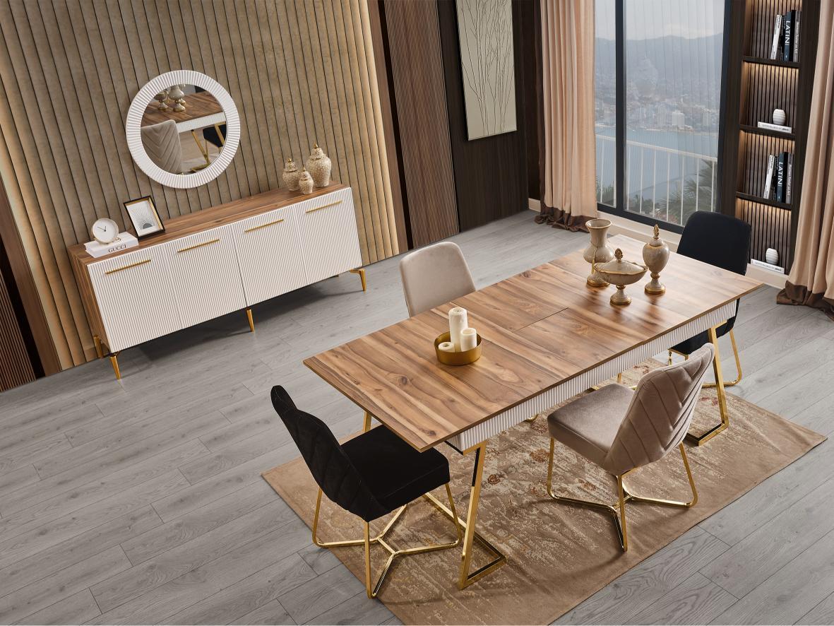 Dekorbizden Beykoz Yemek Odası Takımı Ceviz