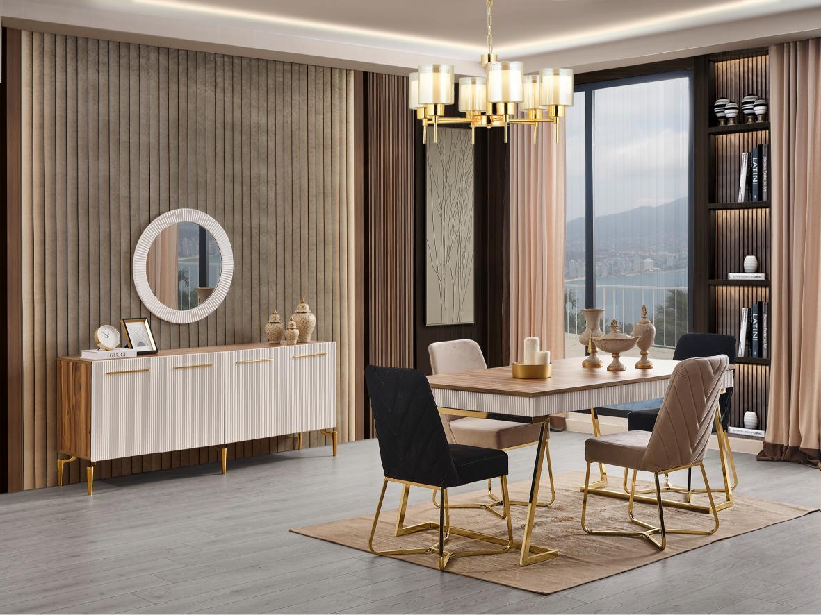 Dekorbizden Beykoz Yemek Odası Takımı Ceviz