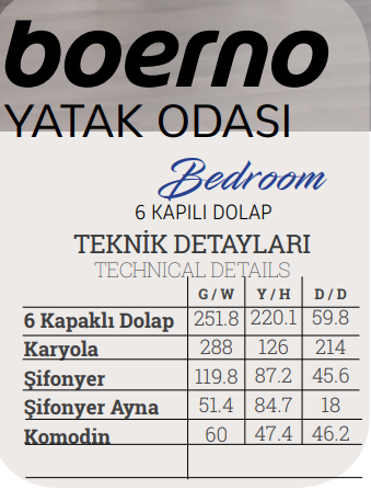 Dekorbizden Boerno Şifonyer