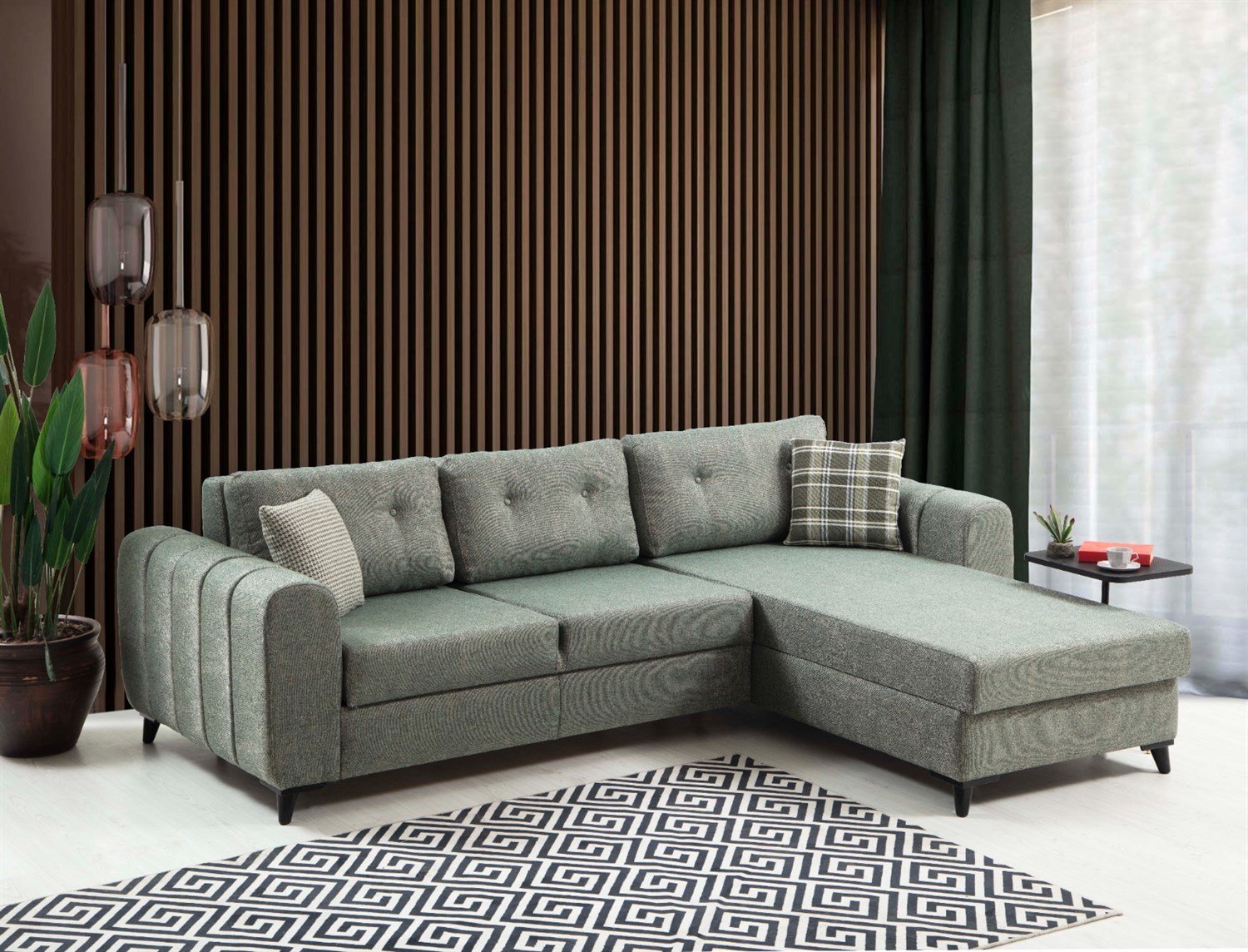 Cemre Sandıklı Ve Yataklı Köşe Koltuk