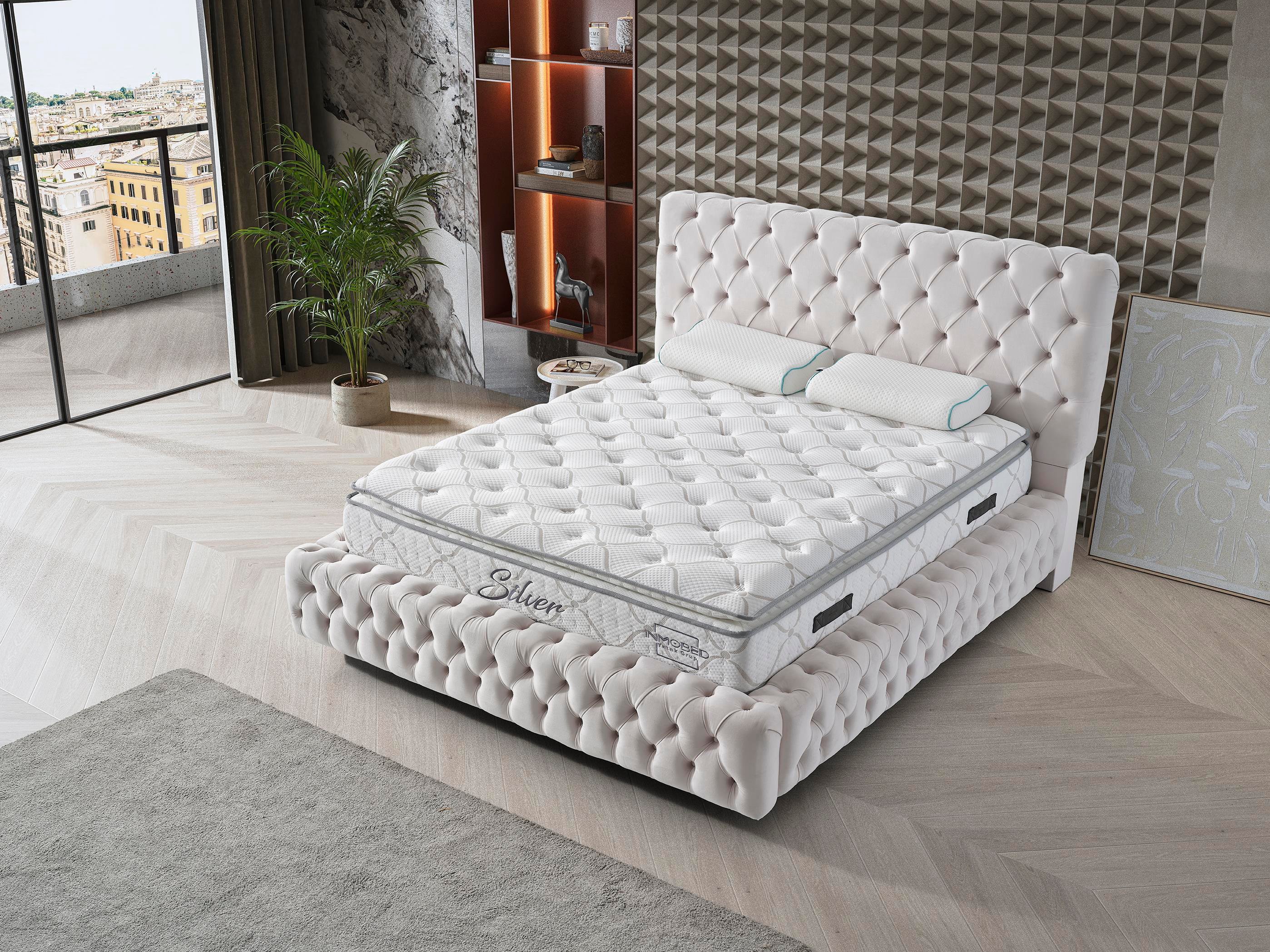 Dekorbizden Chester Set (Baza+Başlık+Yatak)