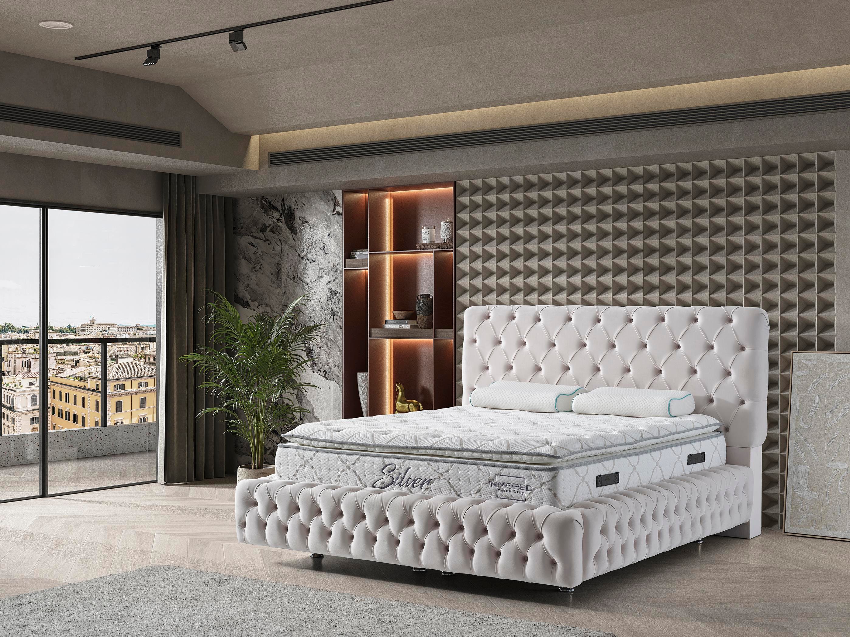Dekorbizden Chester Set (Baza+Başlık+Yatak)