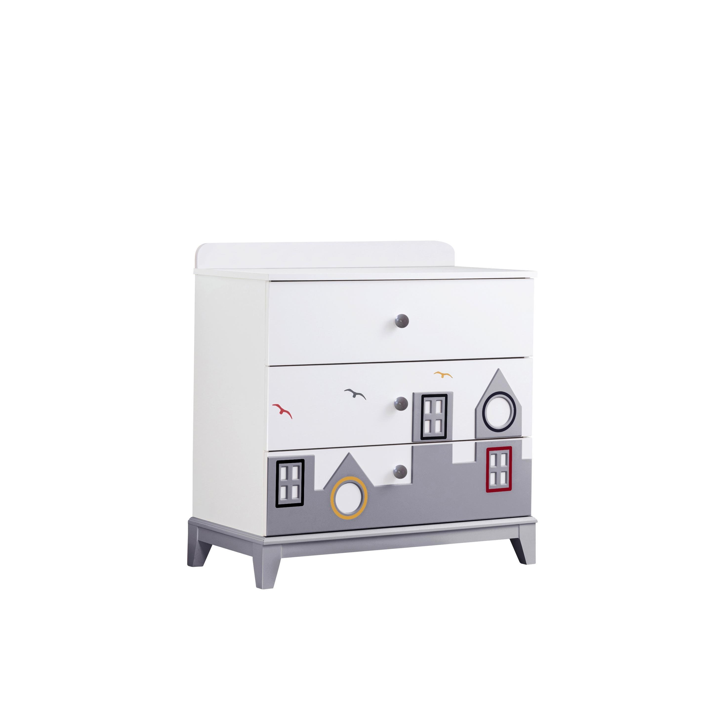 Dekorbizden City Gri Montessöri Çocuk Odası Takımı