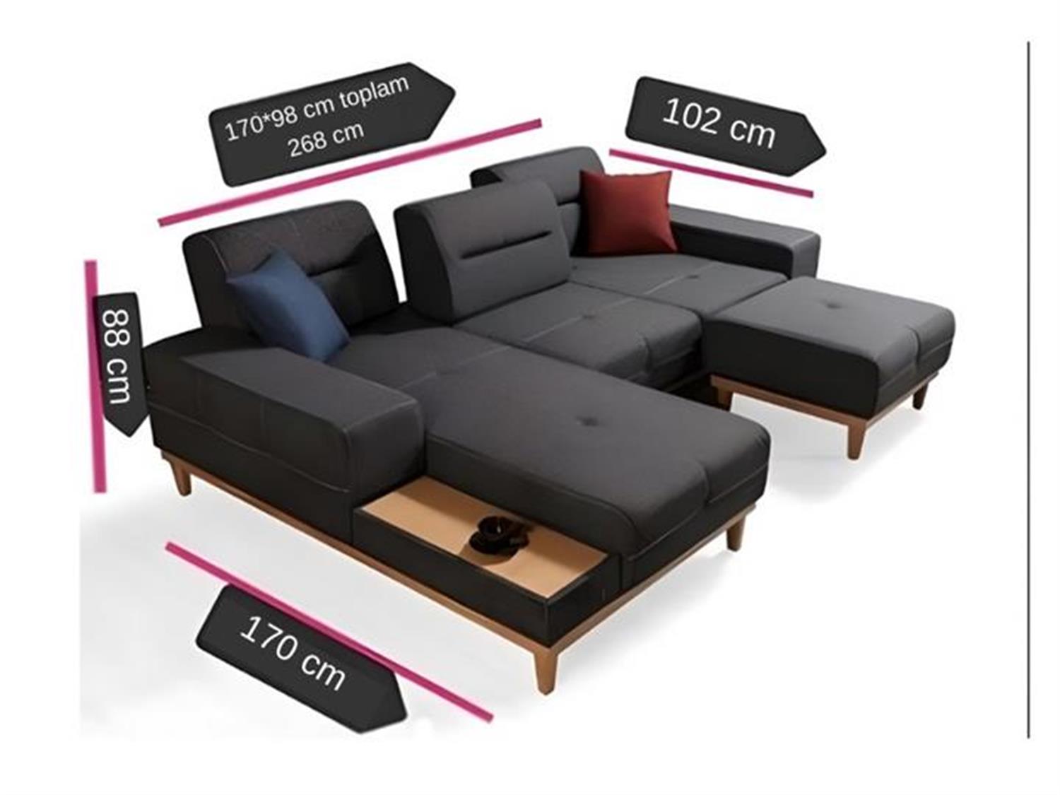 Dekorbizden City Köşe Koltuk