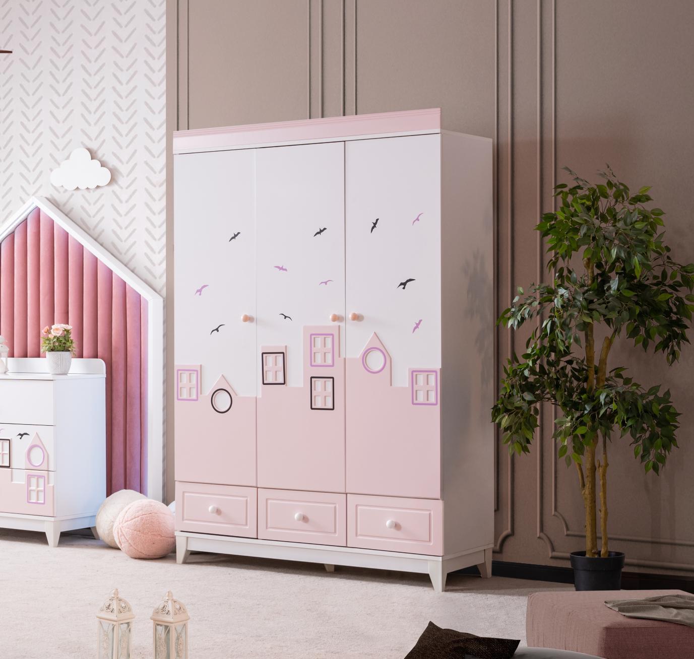 Dekorbizden City Pembe Montessöri Çocuk Odası Takımı