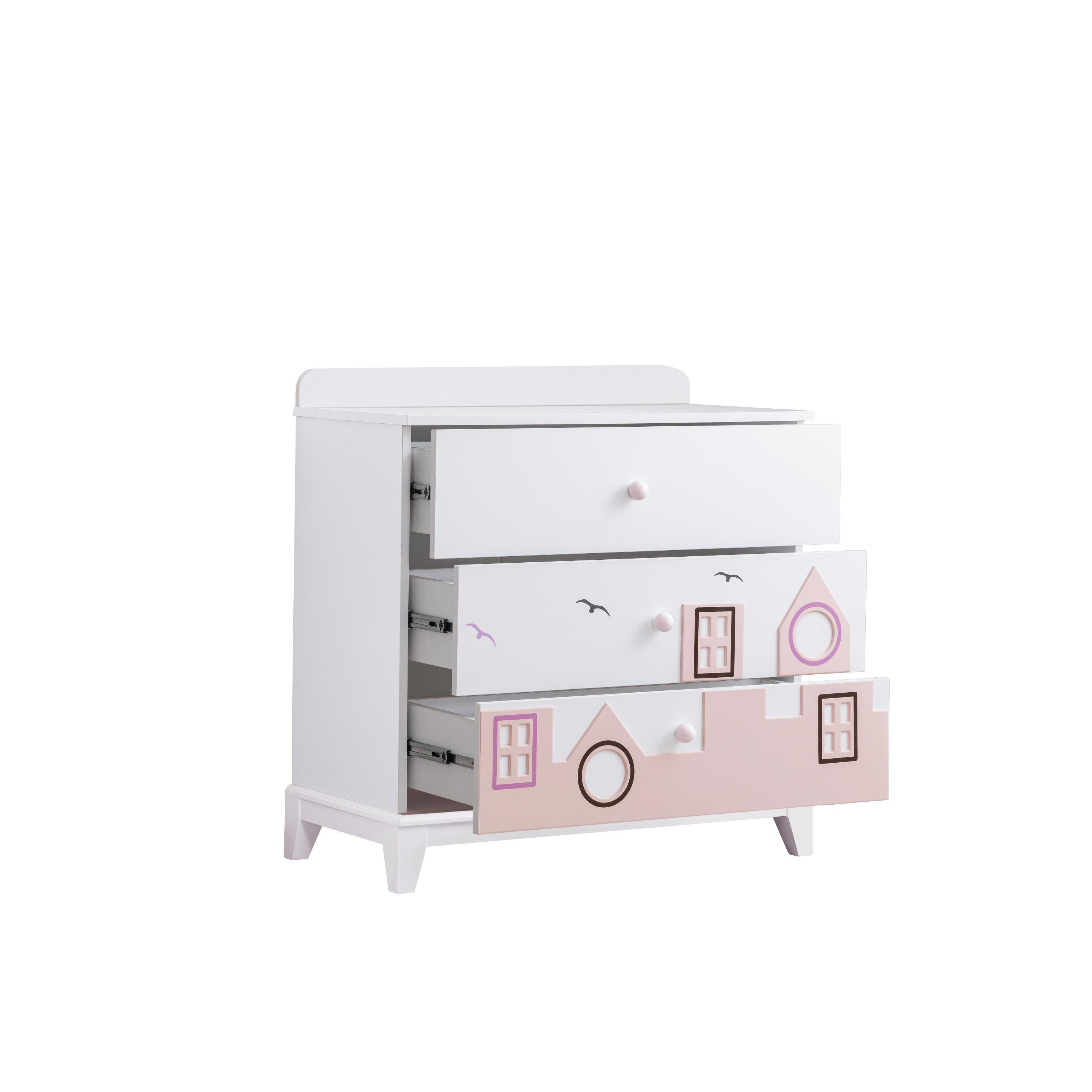 Dekorbizden City Pembe Montessöri Çocuk Odası Takımı