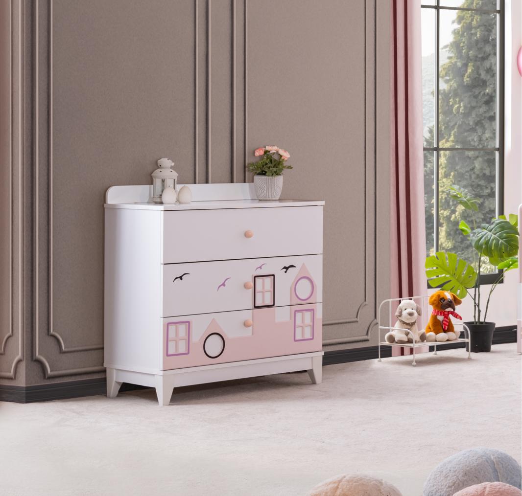 Dekorbizden City Pembe Montessöri Çocuk Odası Takımı