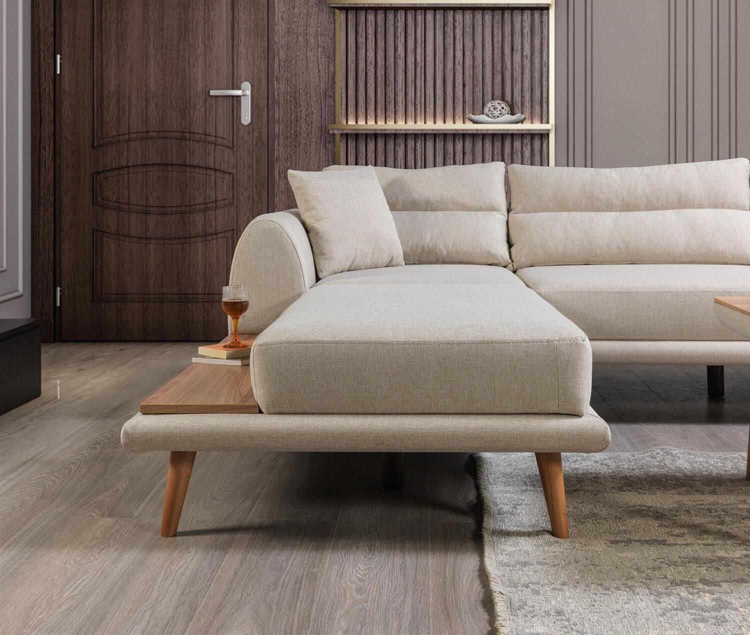 Dekorbizden Dekor Köşe Koltuk Krem