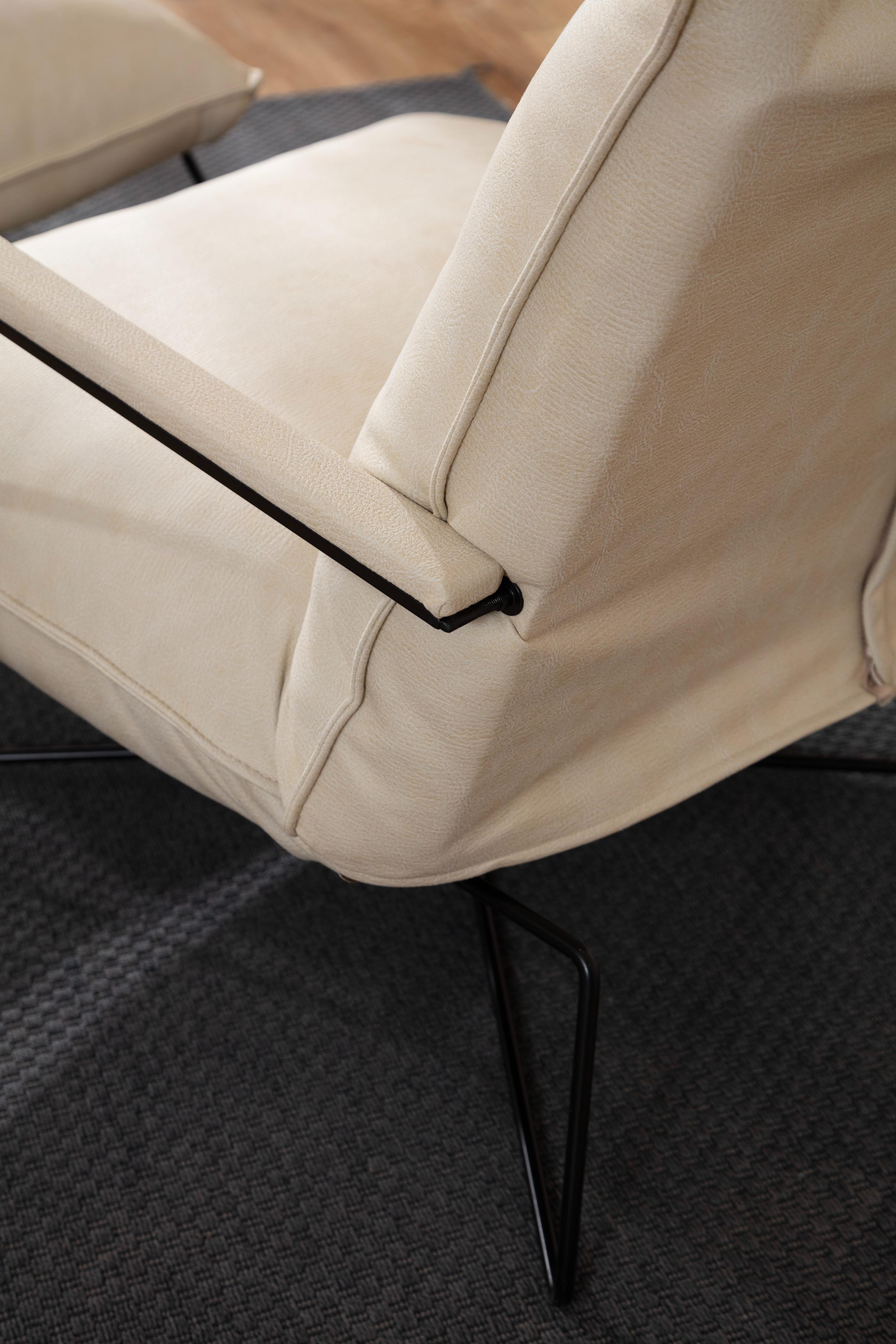 Dekorbizden Dorchy Beyaz Tek Kişilik Yataklı Berjer