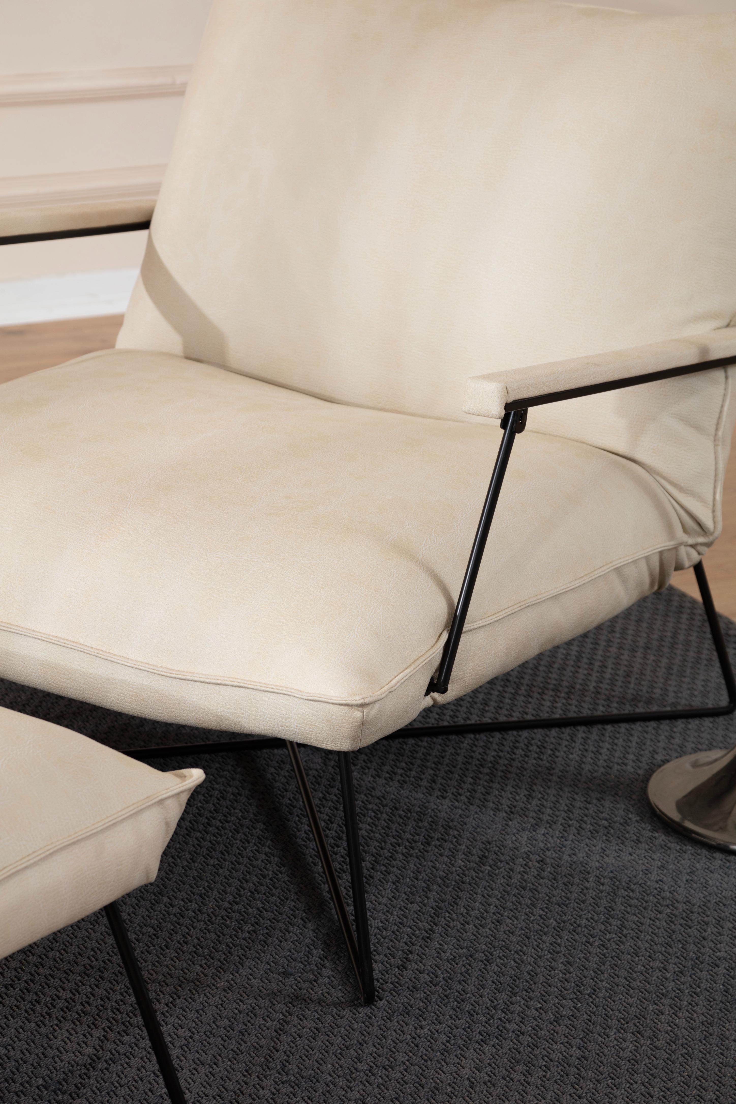 Dekorbizden Dorchy Beyaz Tek Kişilik Yataklı Berjer