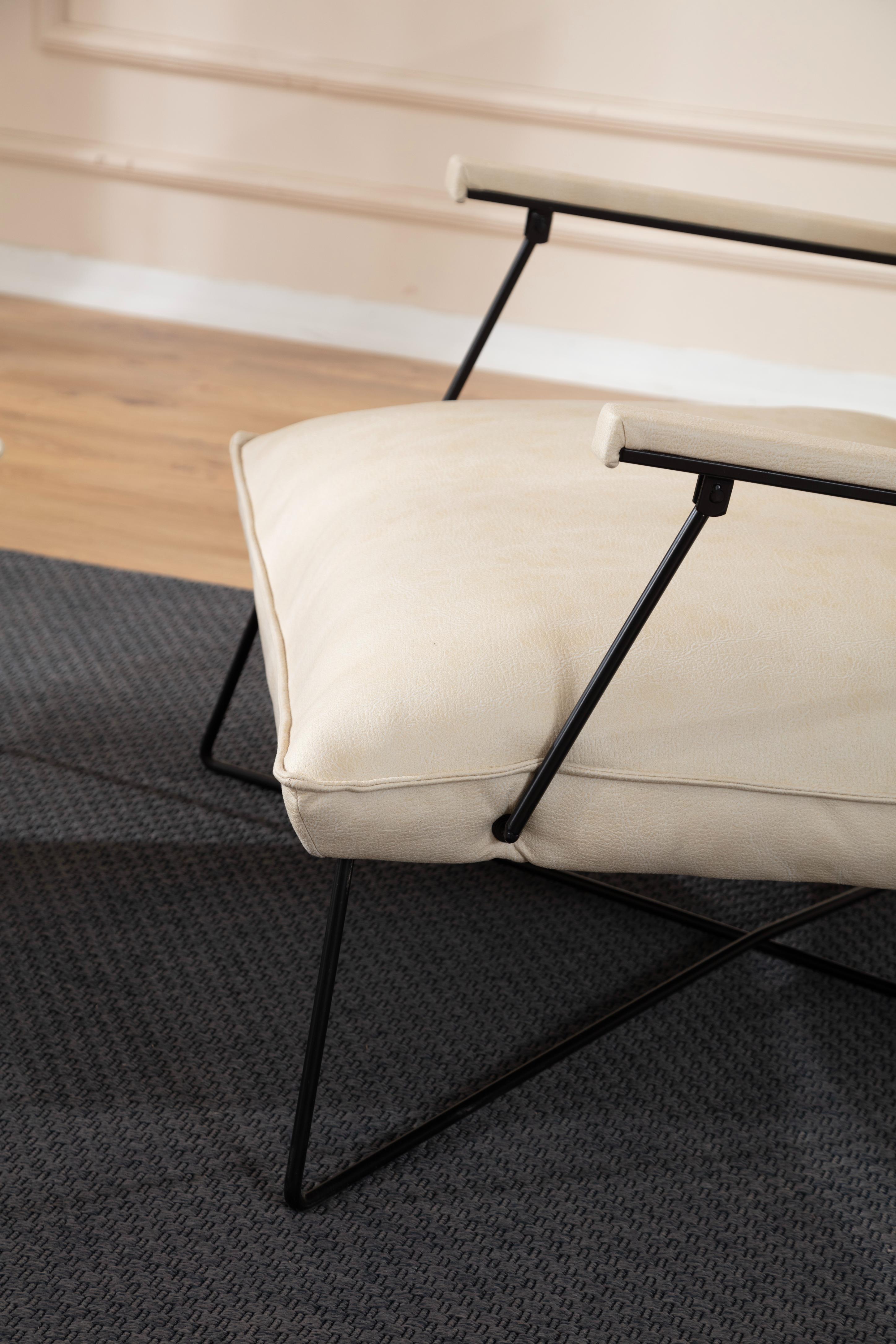 Dekorbizden Dorchy Beyaz Tek Kişilik Yataklı Berjer