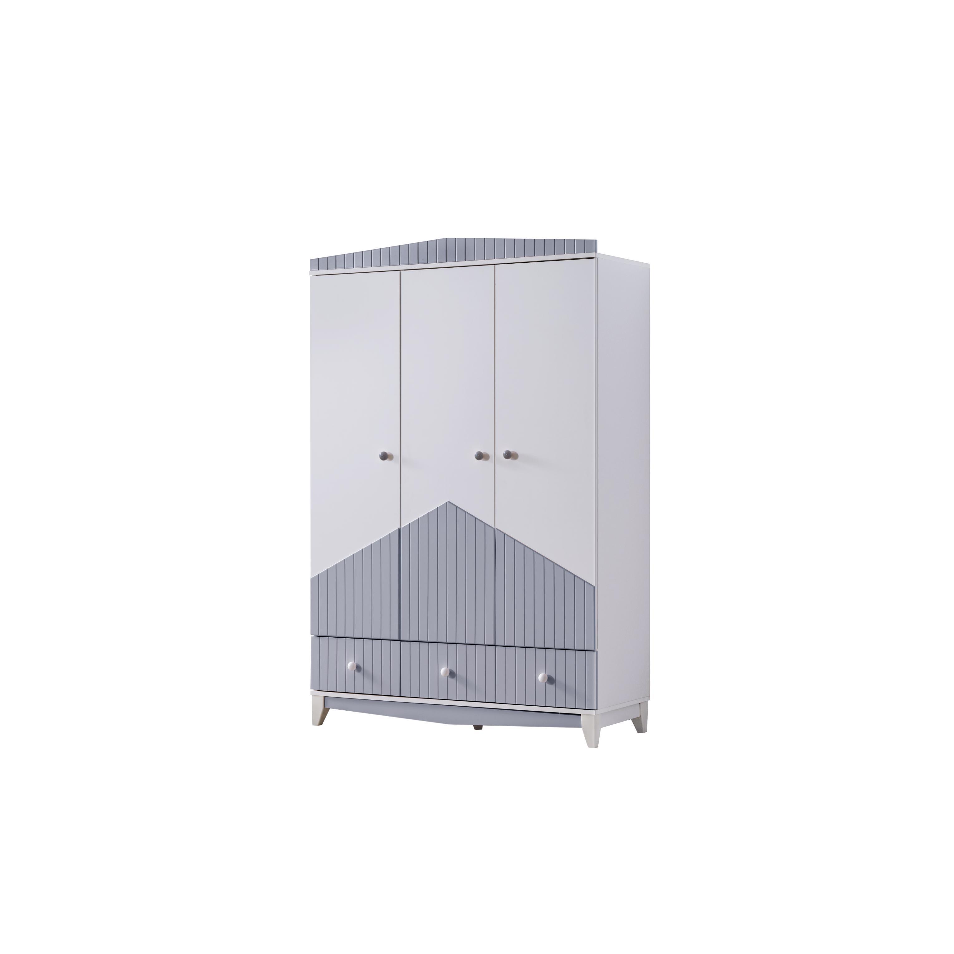 Dekorbizden Fethiye Bebek Odası Gri Gardırop