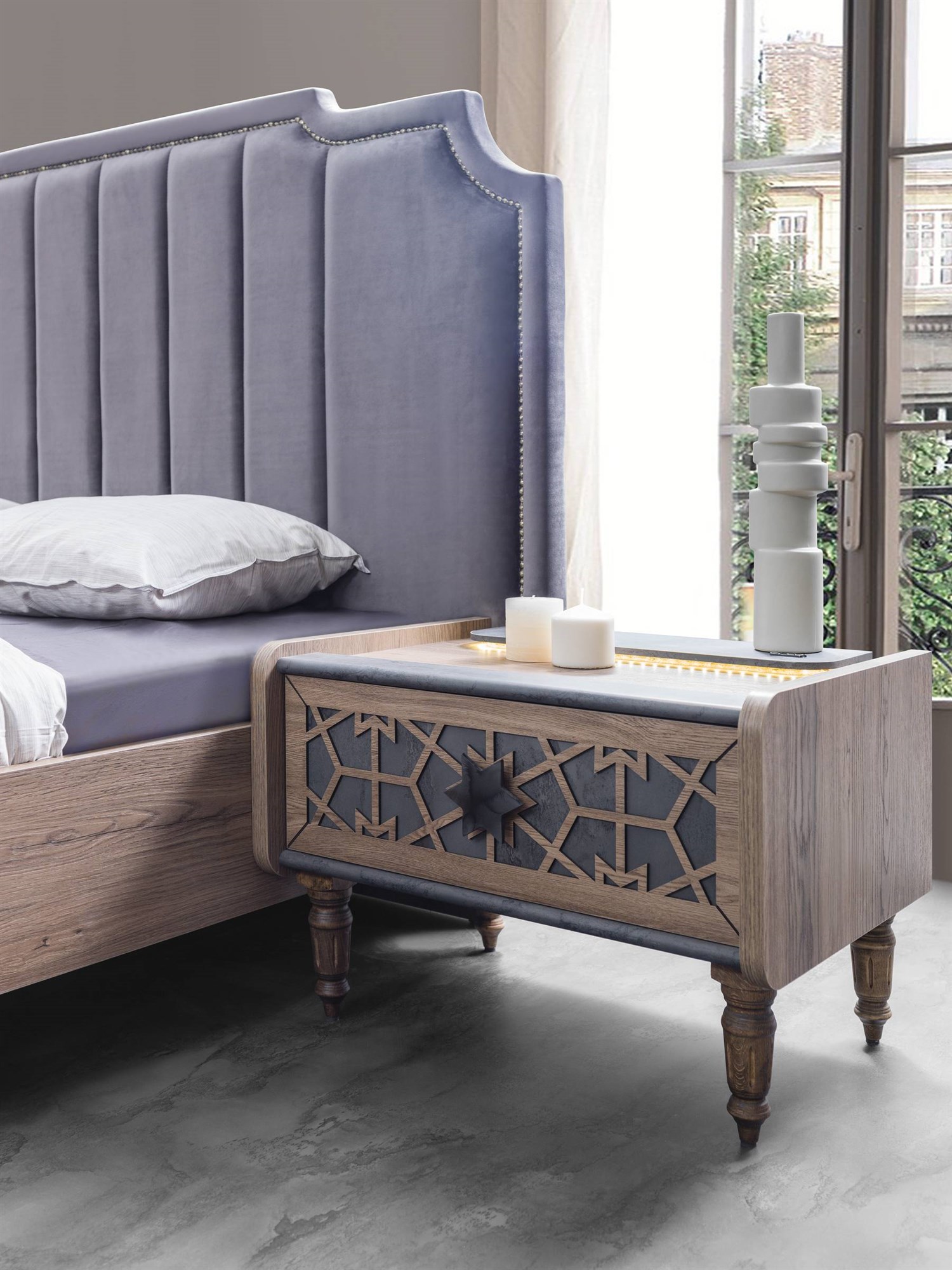 Dekorbizden Hünkar Yatak Odası Komodin