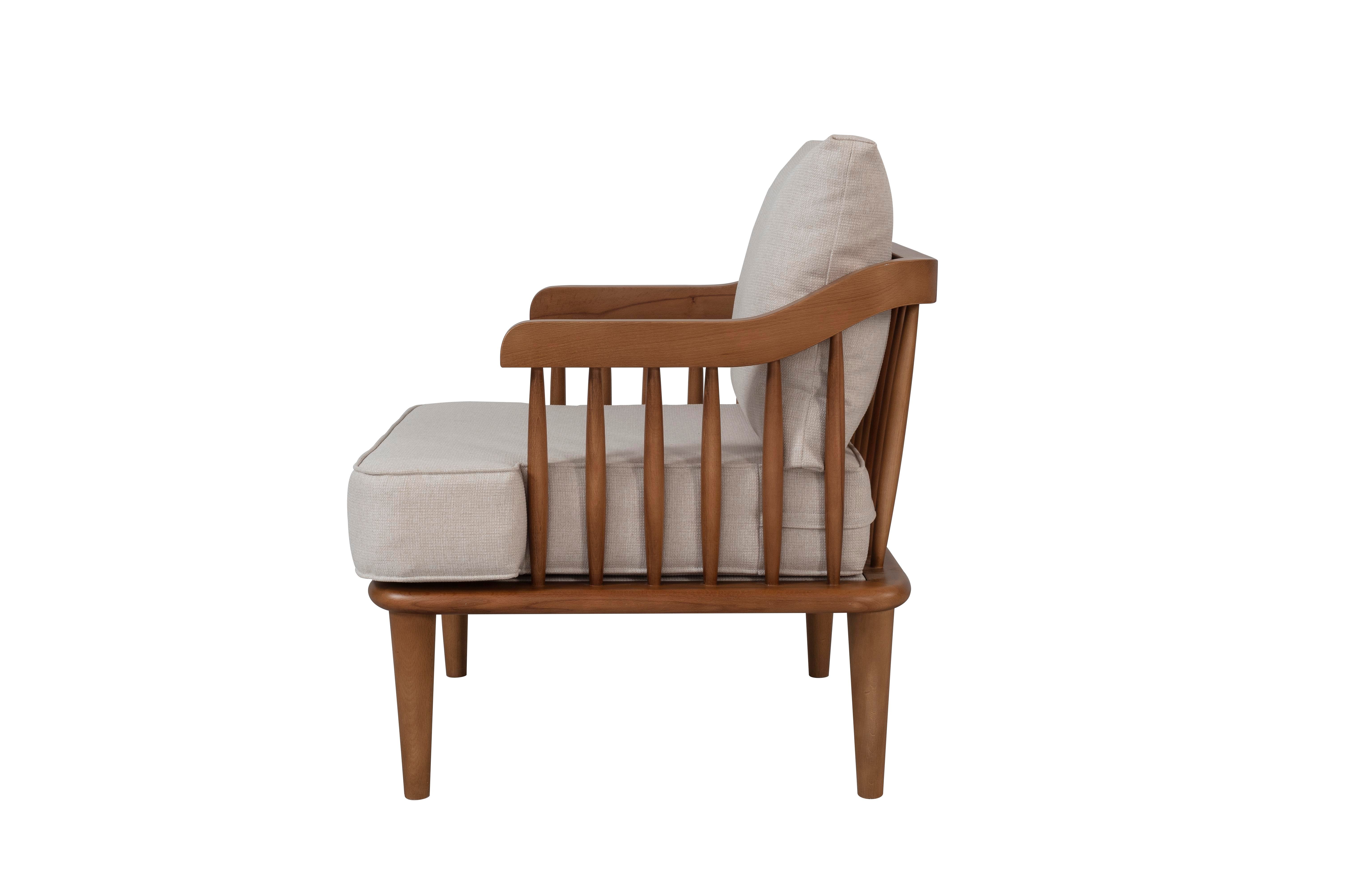 Dekorbizden İskandinav Minyatür Kayın Tekli Koltuk