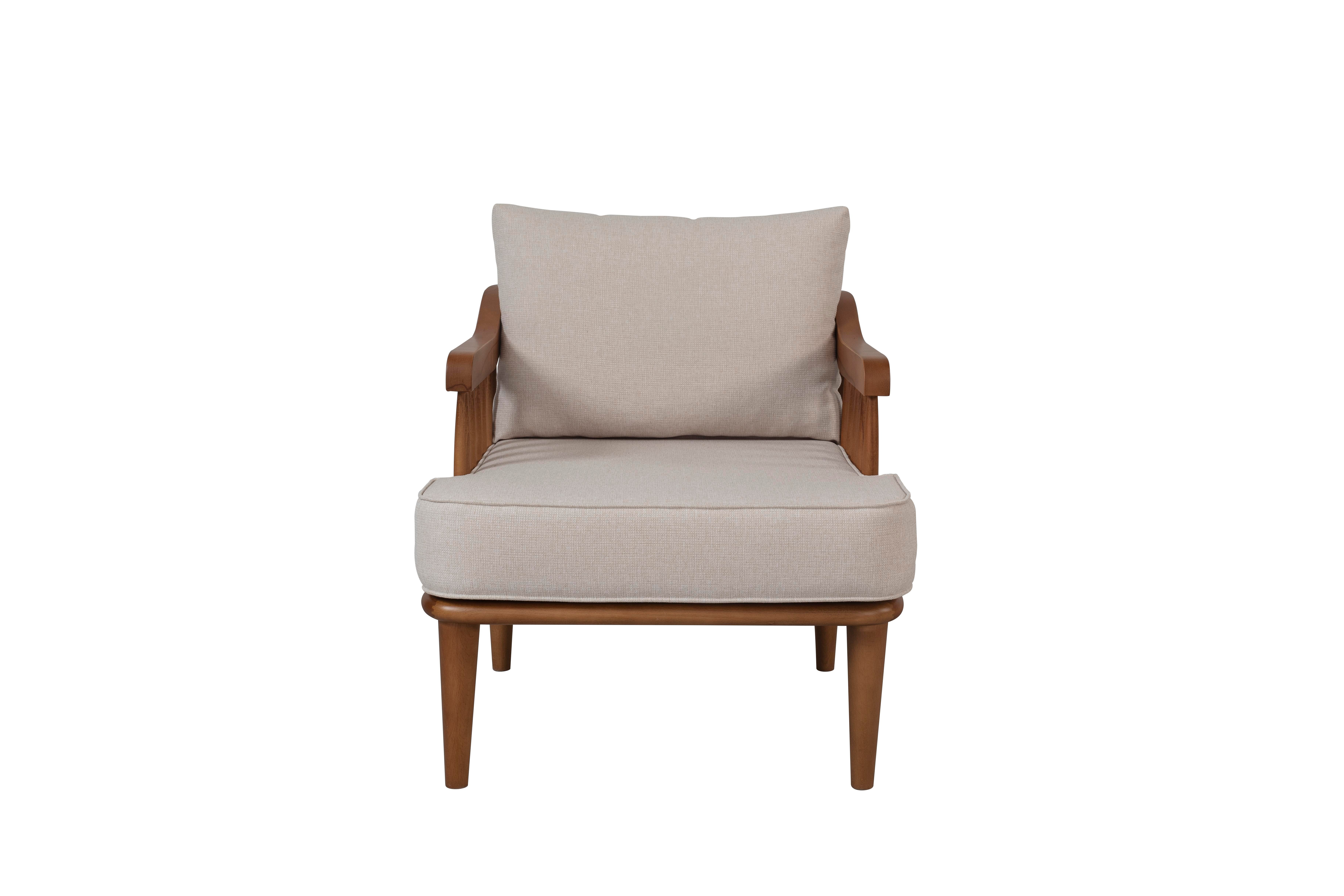 Dekorbizden İskandinav Minyatür Kayın Tekli Koltuk