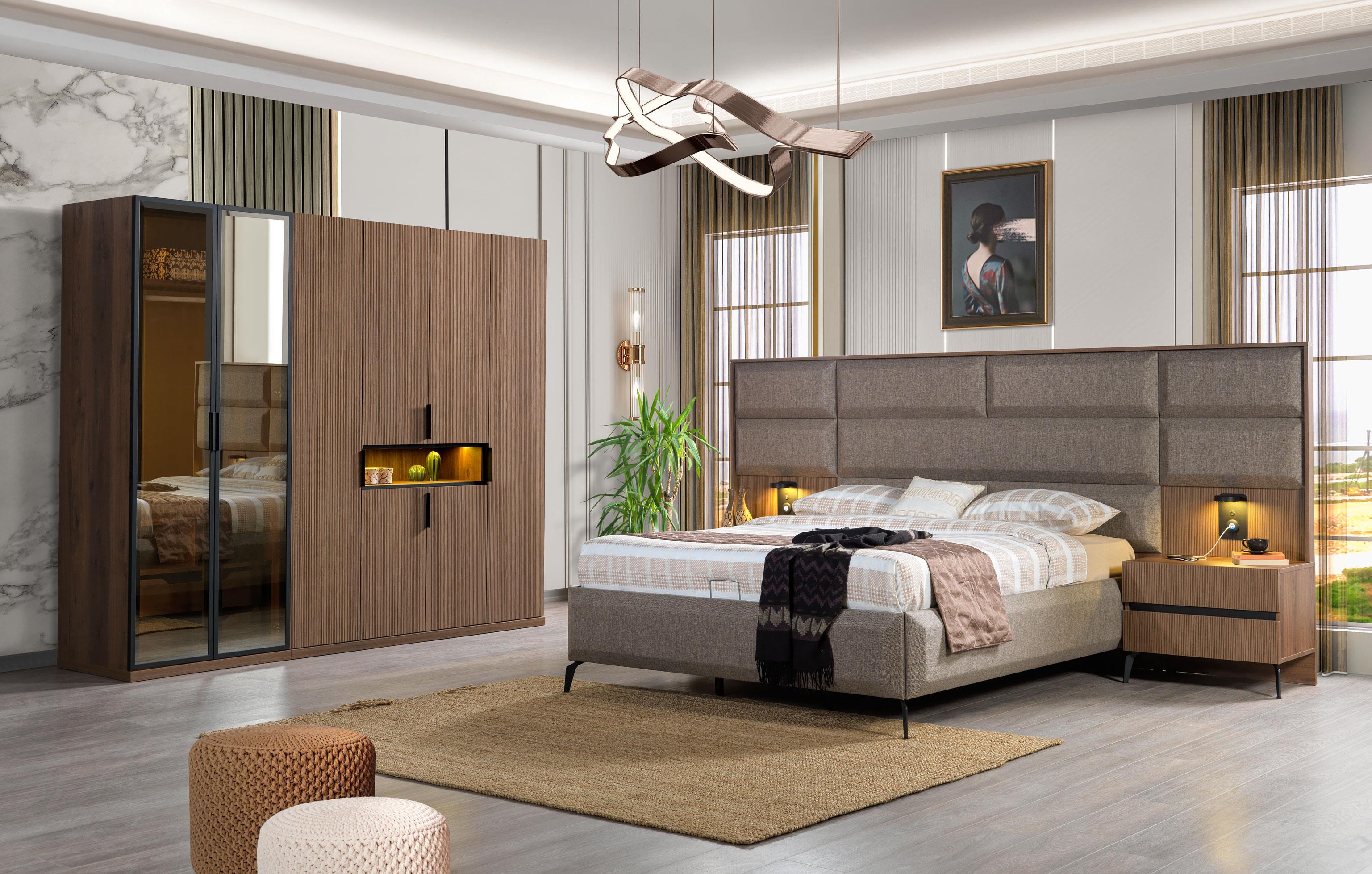 Dekorbizden Kaplan Yatak Odası Gardırop (6 Kapılı)