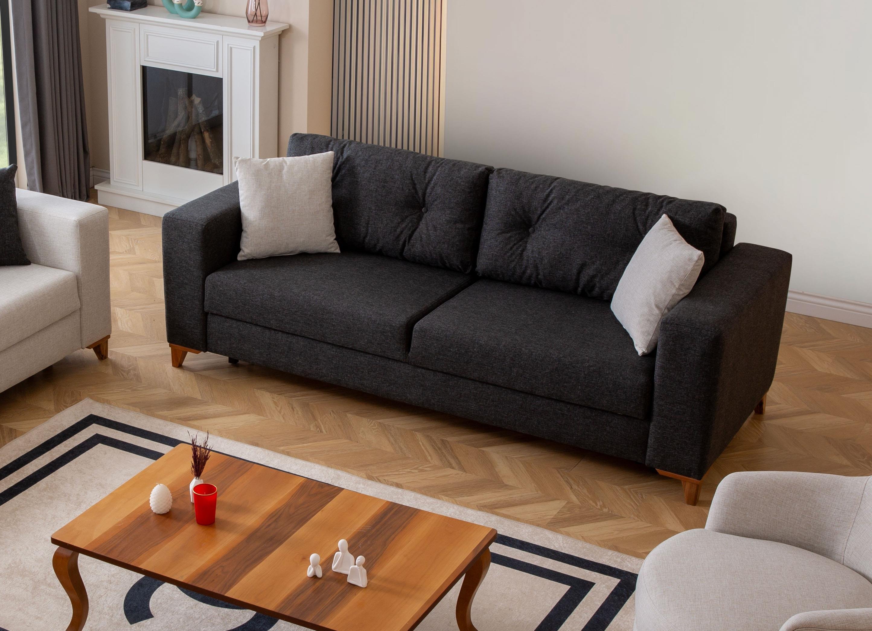 Dekorbizden Kumsal Üçlü Koltuk 